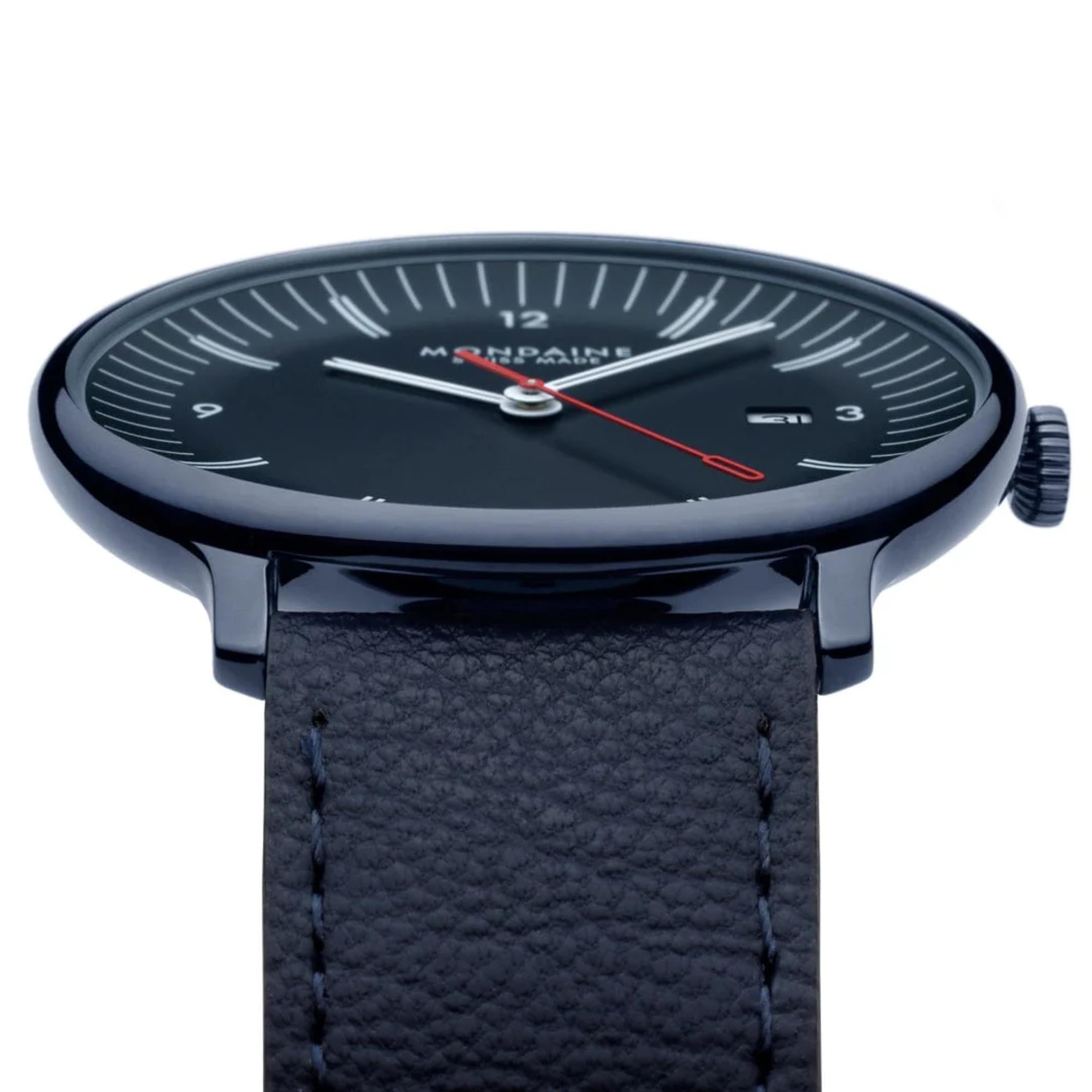 Mondaine MLE.41240.LDV Doppio Quartz Blue Dial Men's Watch