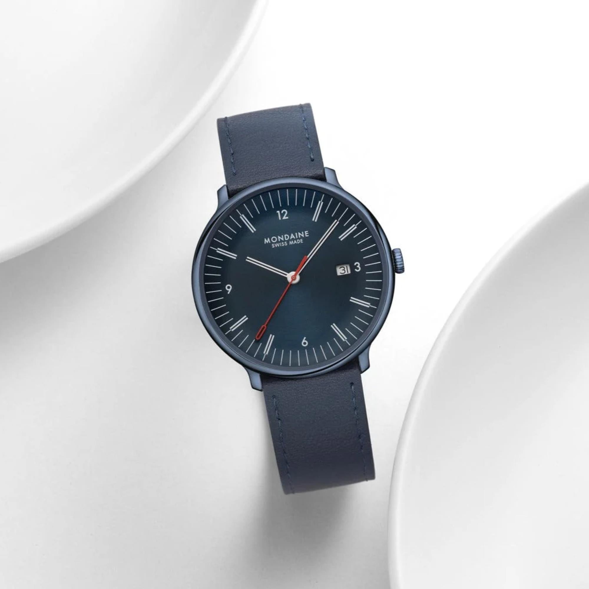 Mondaine MLE.41240.LDV Doppio Quartz Blue Dial Men's Watch