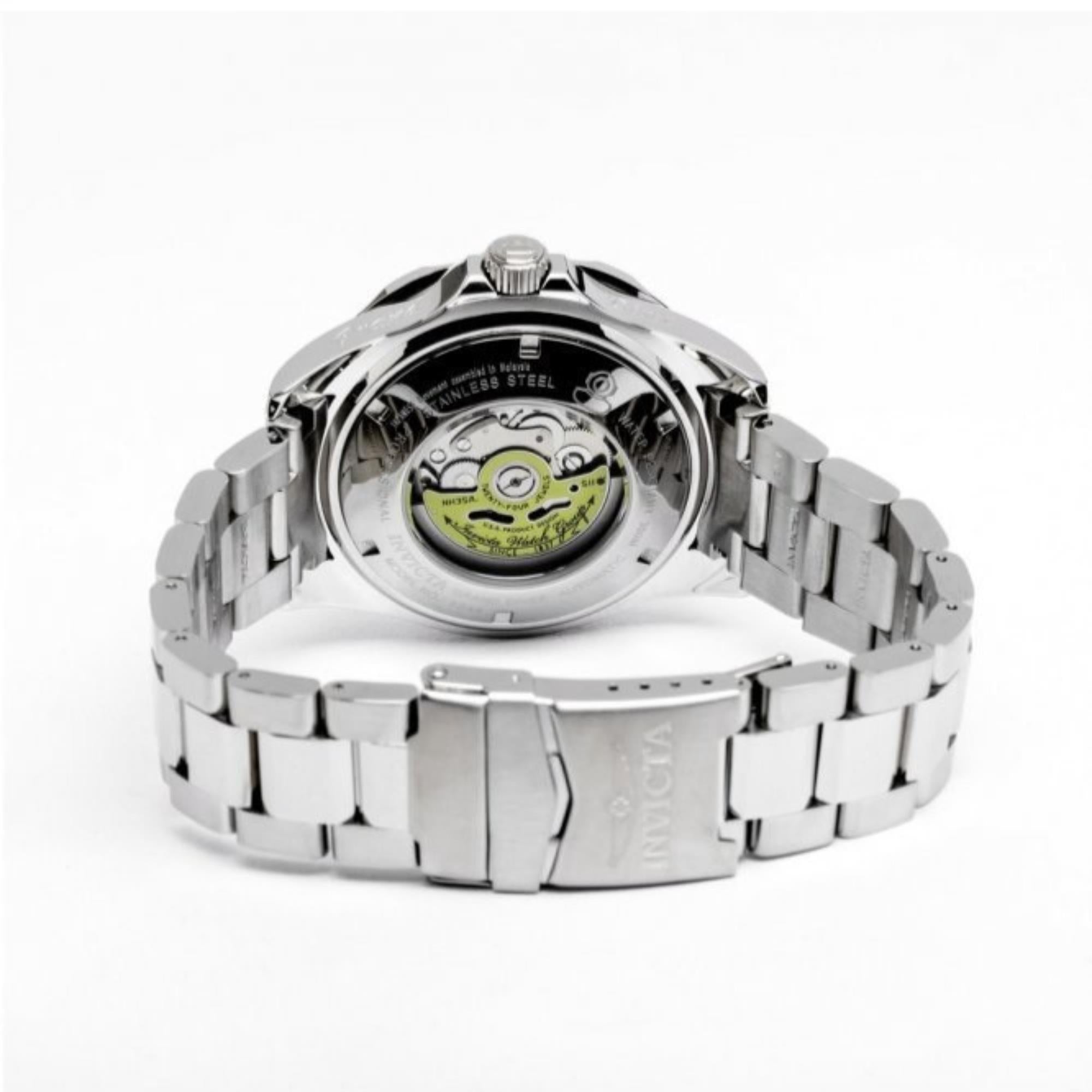 Invicta Pro Diver Automatik Schwarzes Zifferblatt Stahlarmband Herrenarmbanduhr 3047