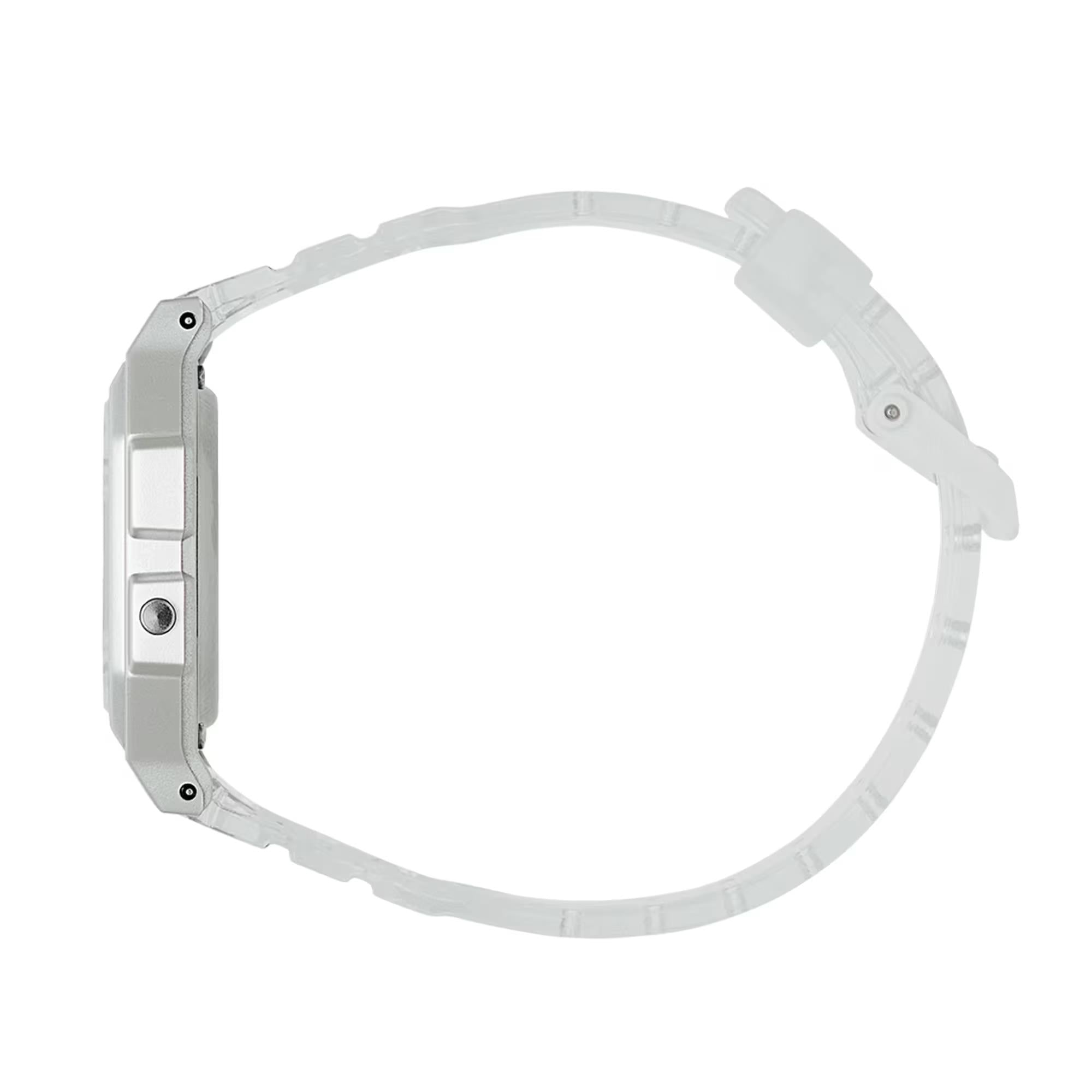 Casio Vintage Digital Quarz Klarsicht Harzarmband Uhr F-91WS-7EF