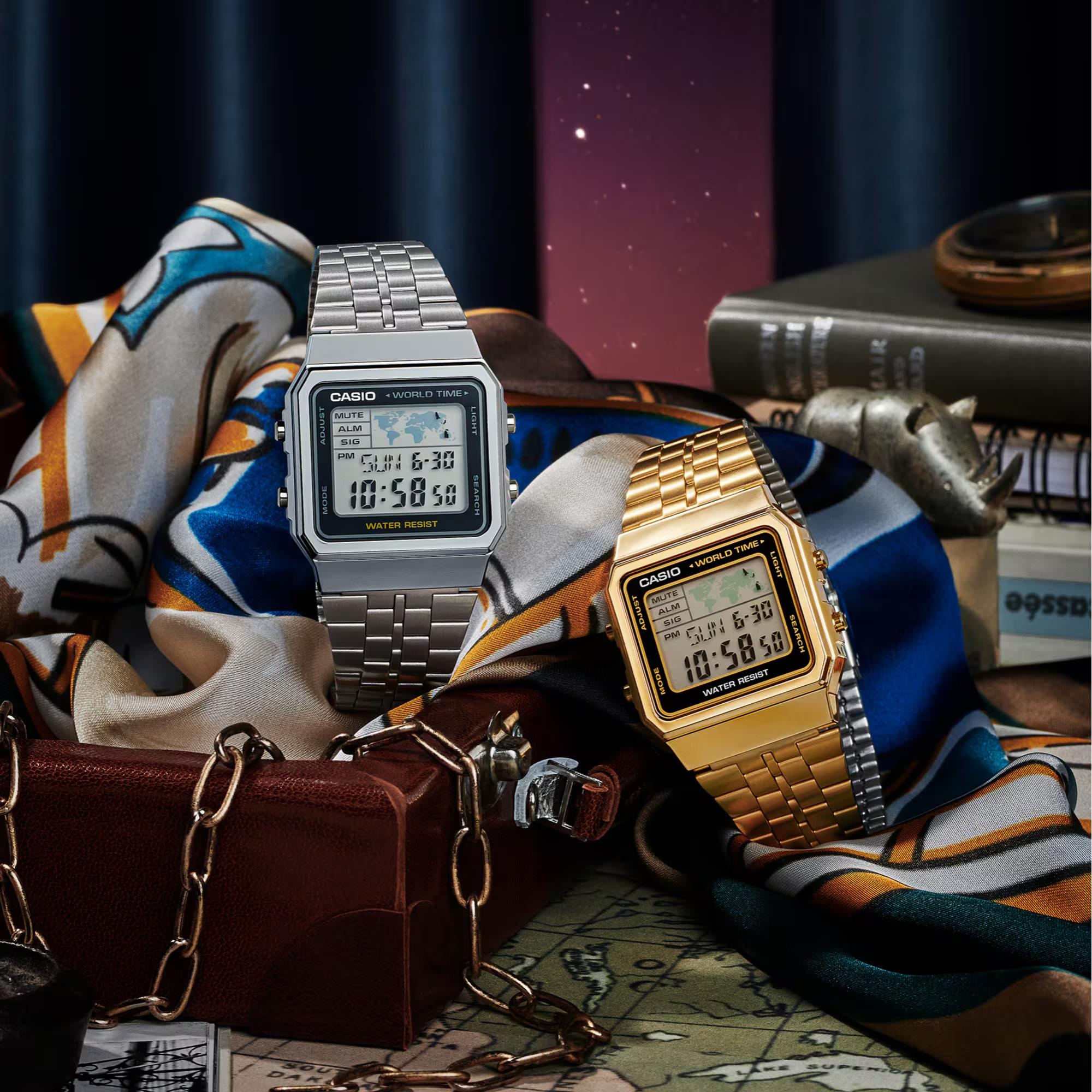 Casio Vintage Quartz Digital Steel Strap Watch A500WEA-1EF
