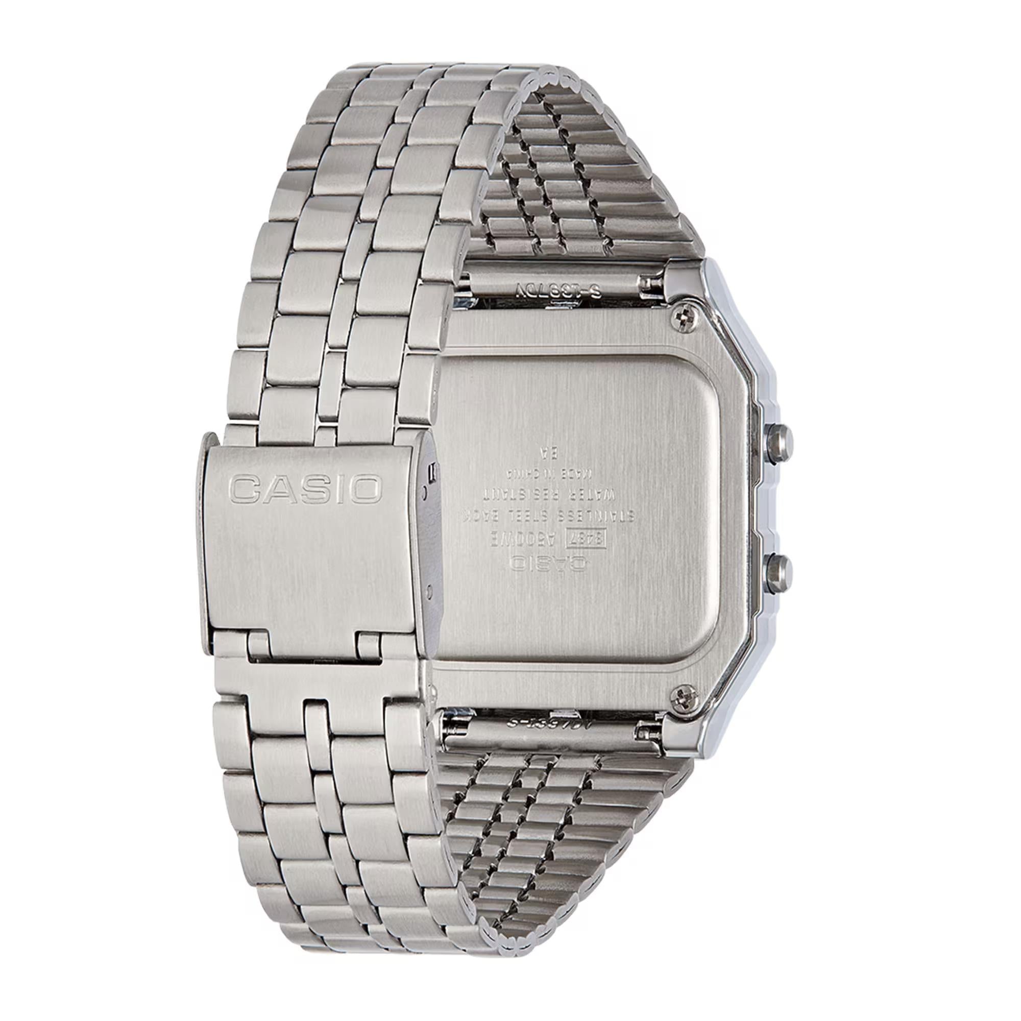 Casio Vintage Quartz Digital Steel Strap Watch A500WEA-1EF