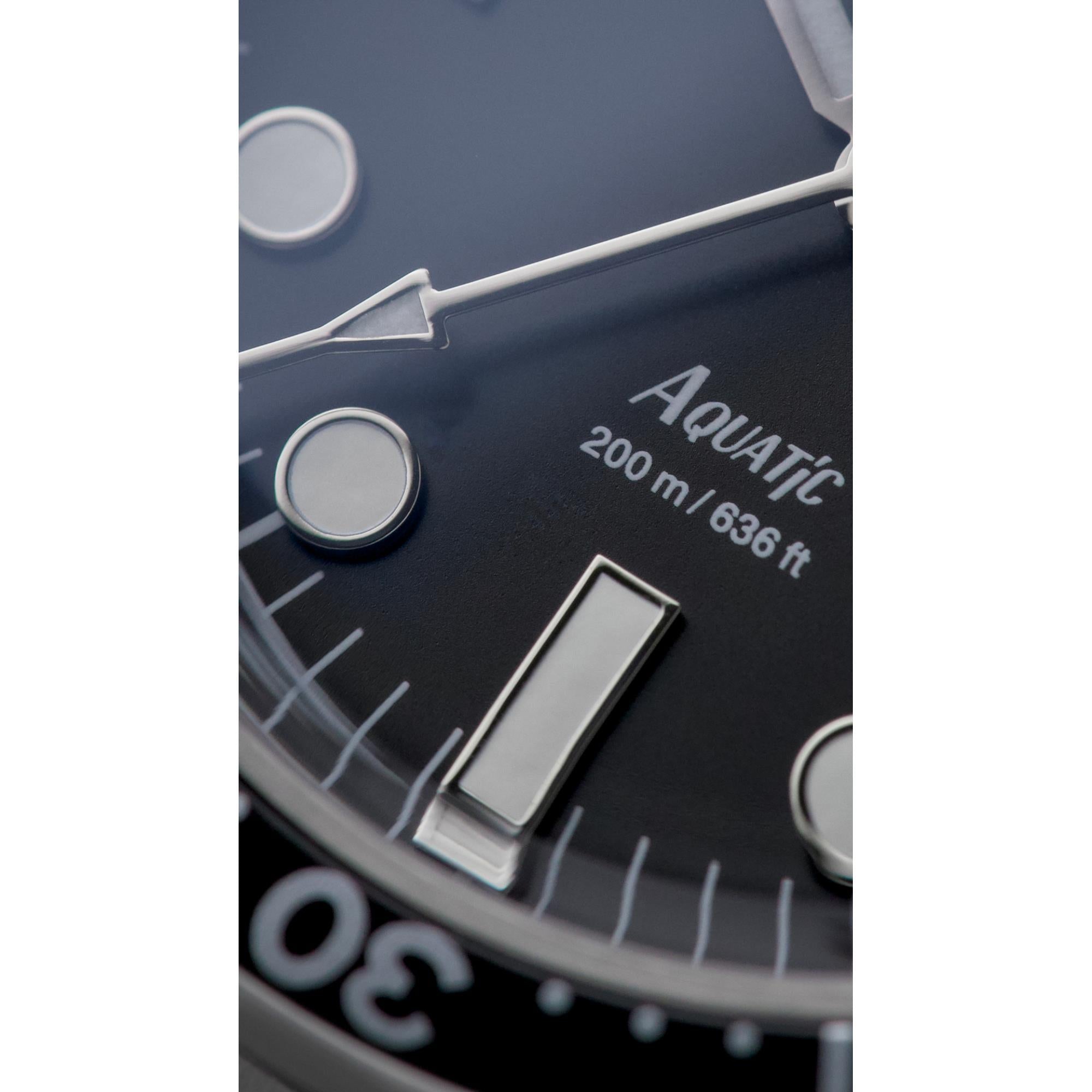HTD Aquatic Bicchierini Automatic Black Dial Steel Watch A25F09B