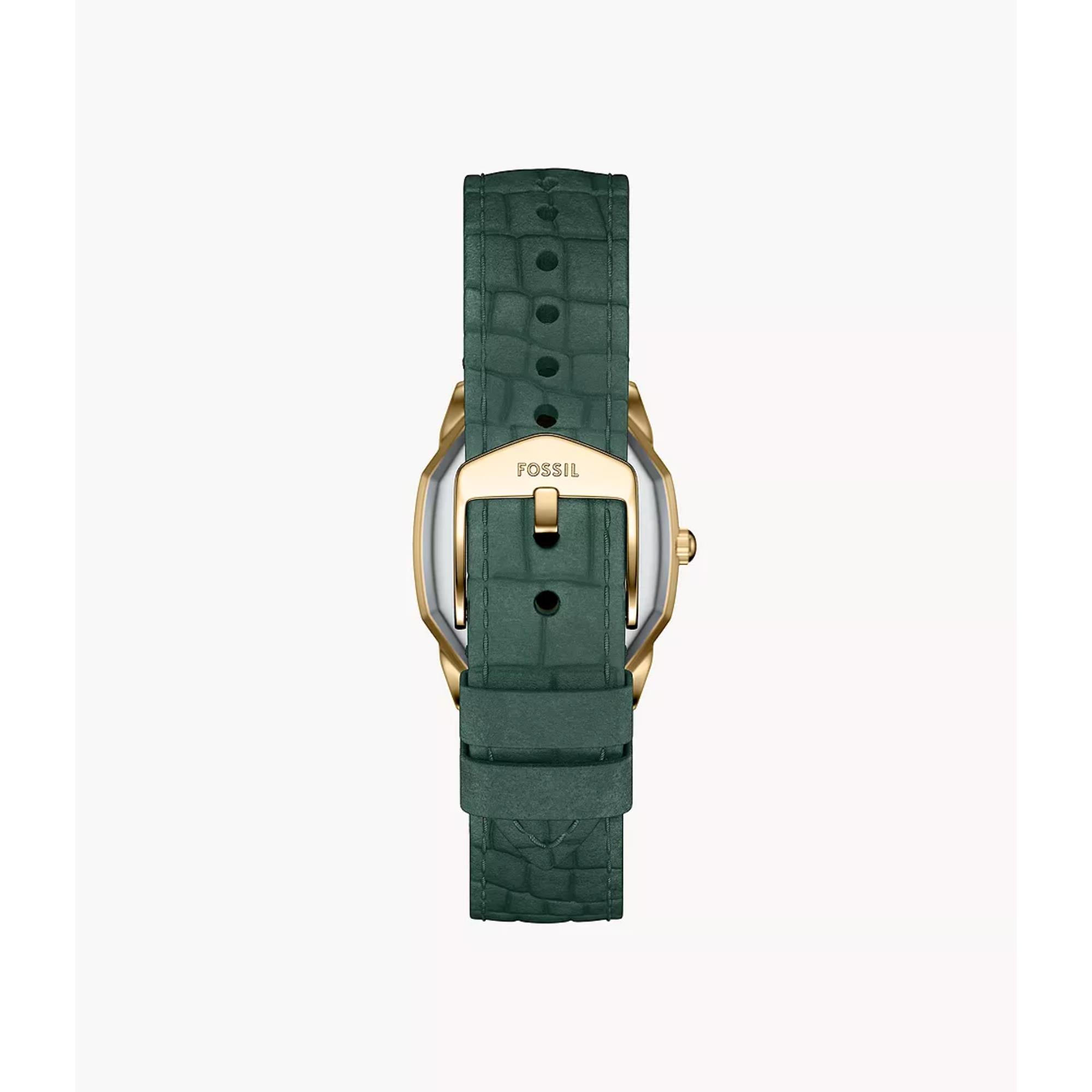 Fossil Harlow 27mm Creme Zifferblatt Leder Damen Quarz Uhr ES5427