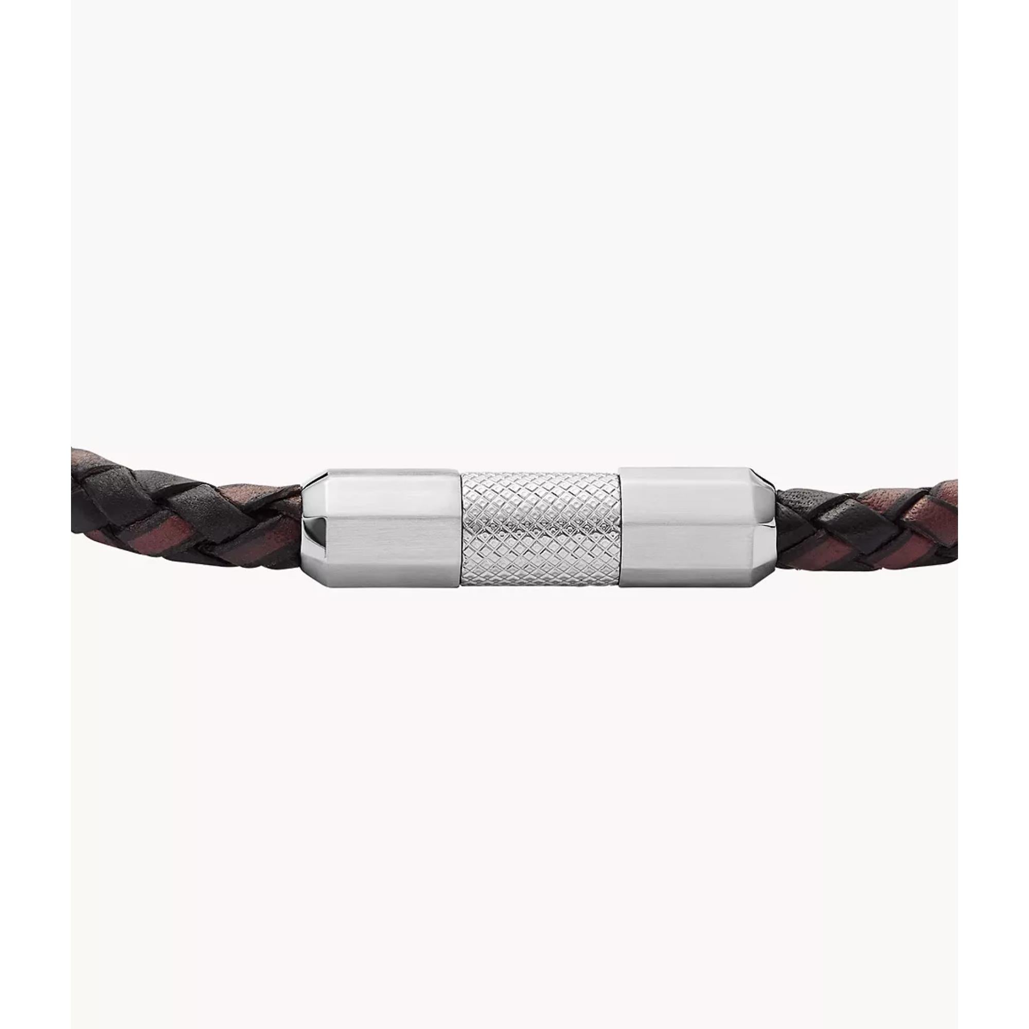 Fossil Genoppte Textur Leder Herrenarmband JF04918040