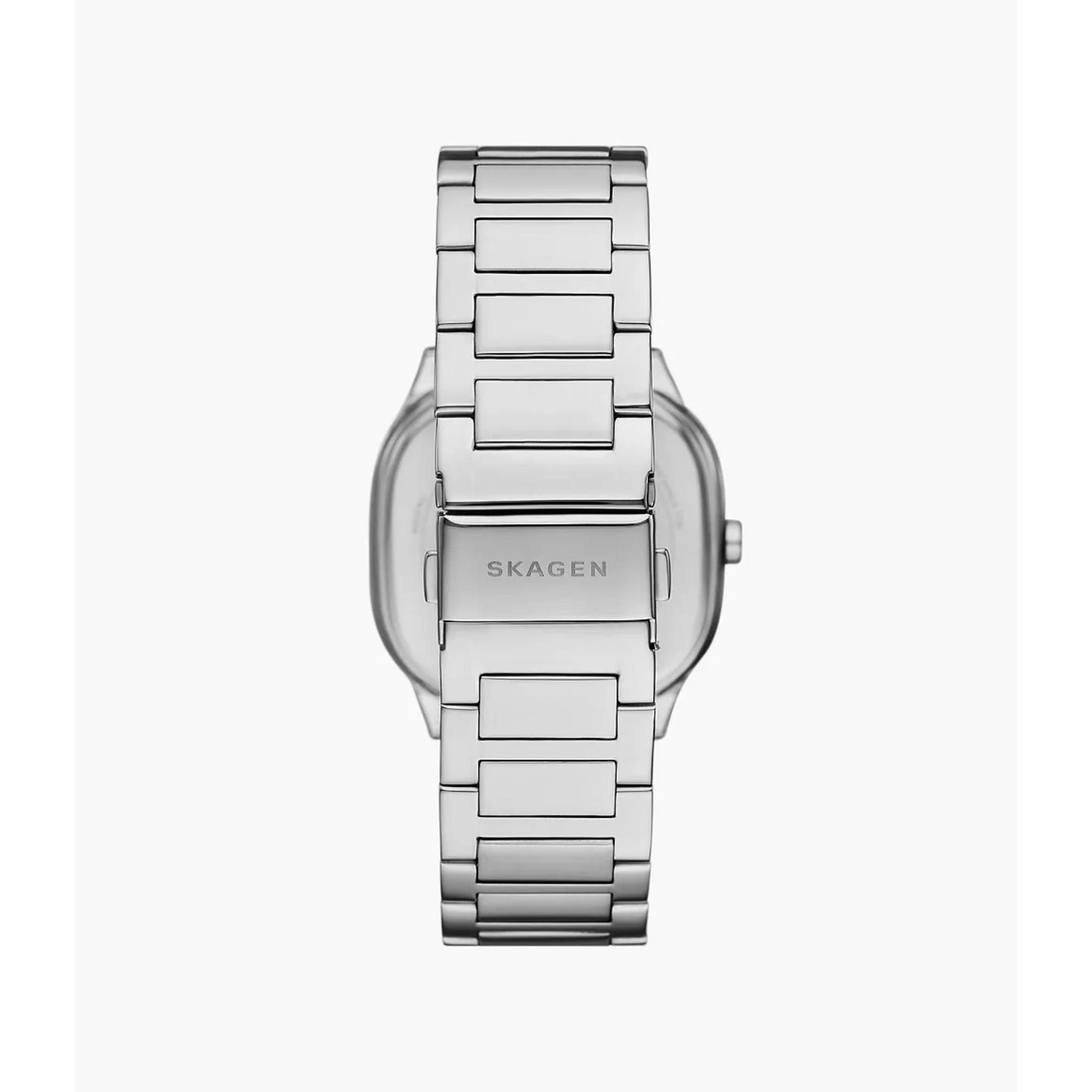 Skagen Mellem Quarz Blaues Zifferblatt Stahlarmband Herren Uhr SKW6946