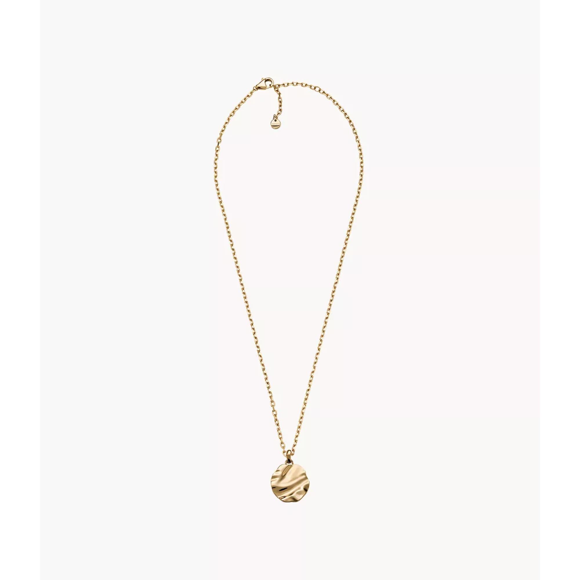 Skagen Moderne Stak Goldfarbene Edelstahl Anhänger Damenhalskette SKJ1882710