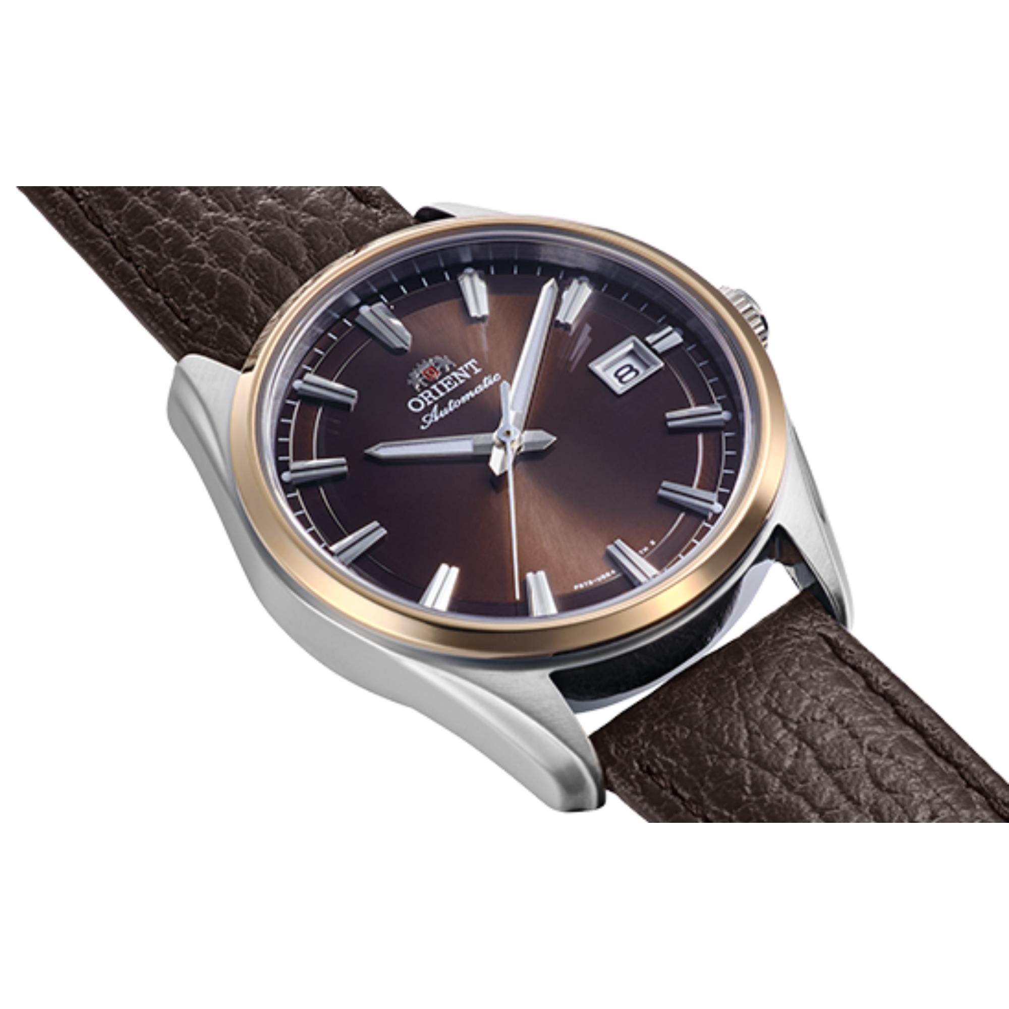 Orient Stretto RA-AC0R03Y30B rose gold-tone case side profile