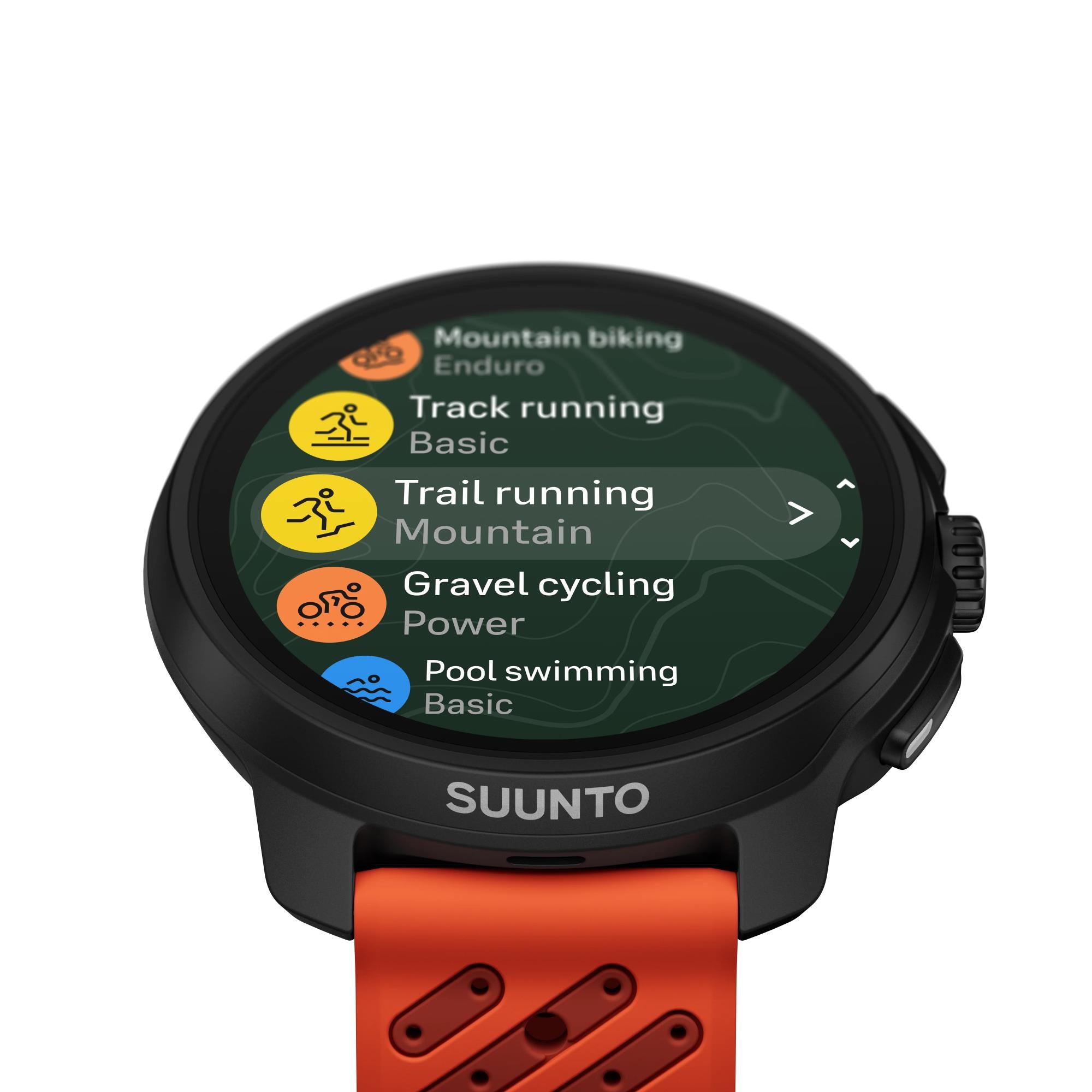Suunto Race 2 Coral Orange AMOLED Digital Silicone Strap Smart Fitness Watch SS051241000