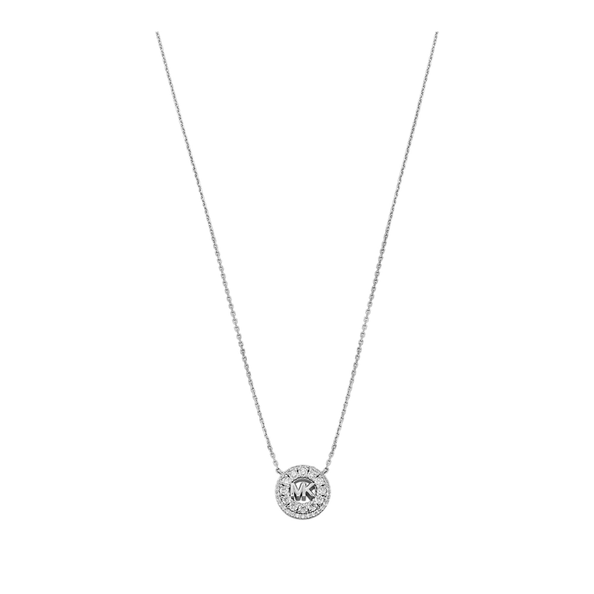 Michael Kors MKC1826040 Rhodium-Plated Pavé Women's Necklace