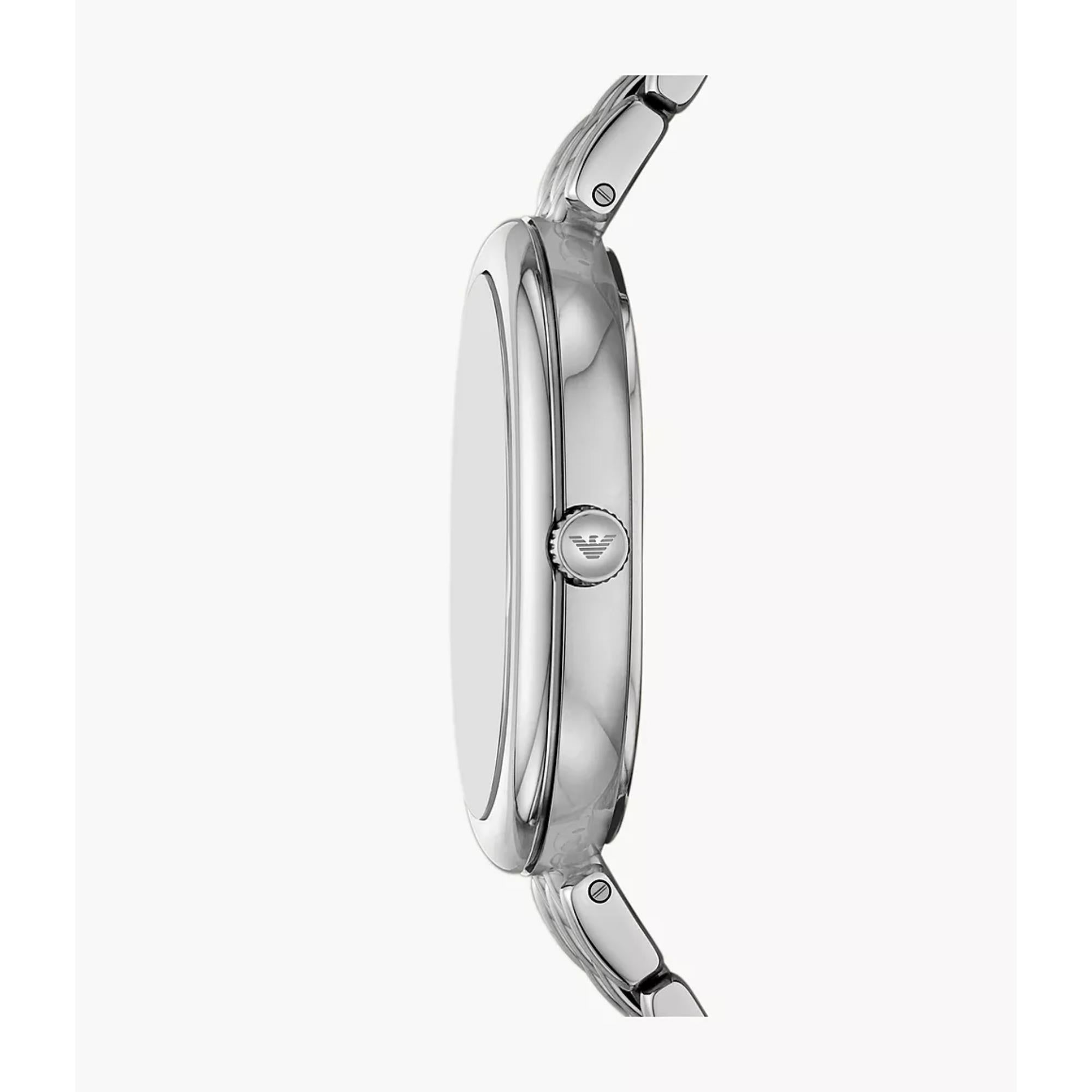 Emporio Armani Ophelia 34mm Perlmutt Zifferblatt Stahl Damen Quarz Uhr AR11706