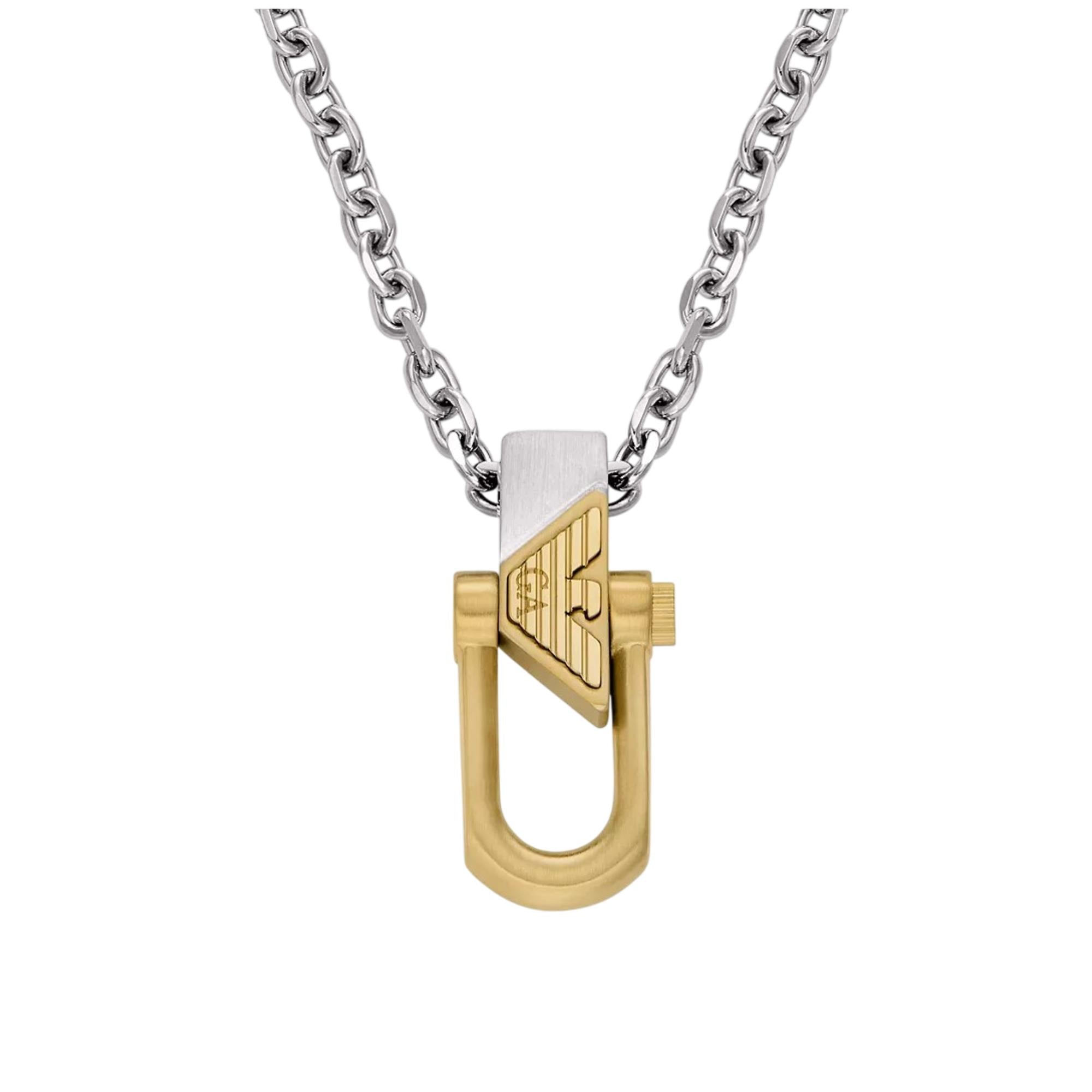 Emporio Armani Stainless Steel Pendant Men's Necklace EGS3243040