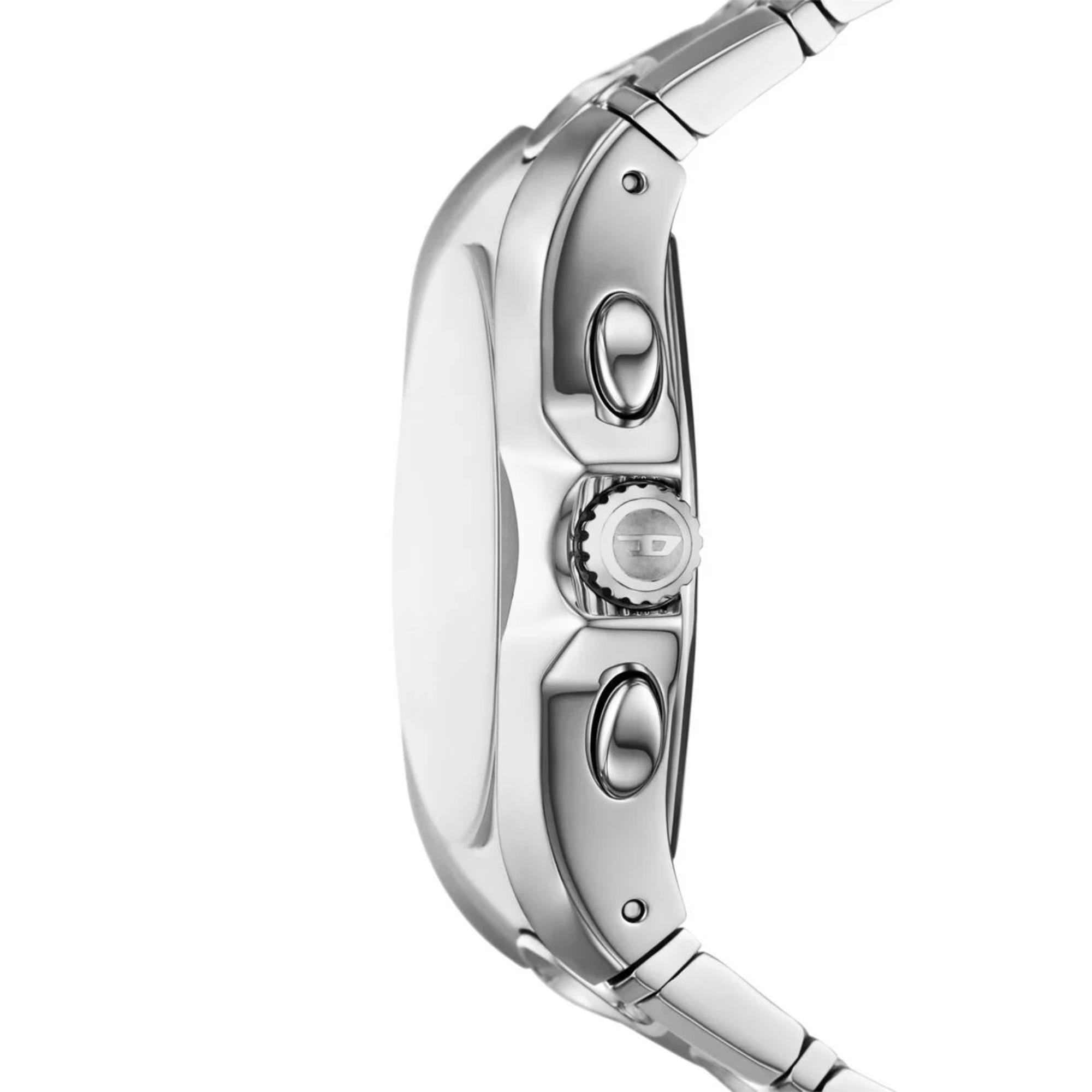 Diesel D-Curve Chronograph Quartz Silver Dial Men's Watch DZ4694