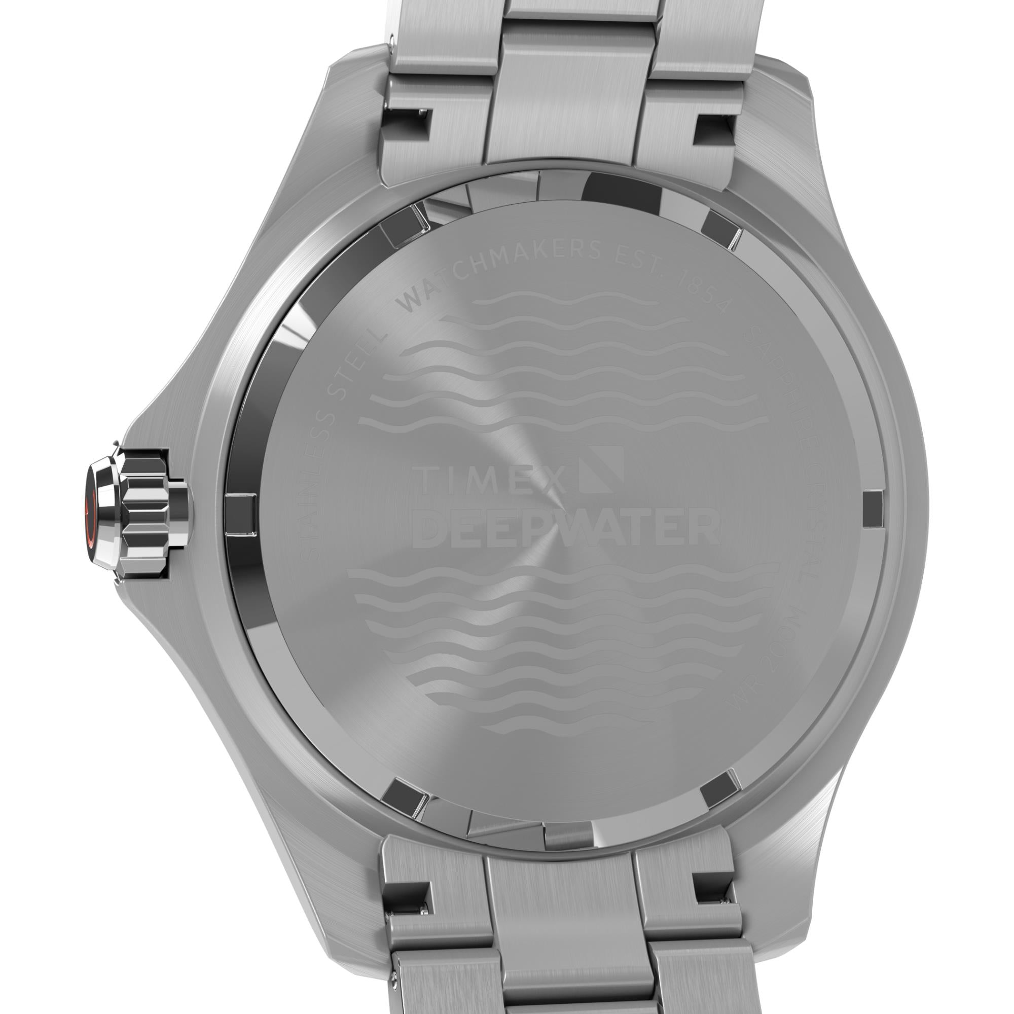 Timex Deep water 44mm Blue Dial Steel Mens Quartz Watch TW2W81900