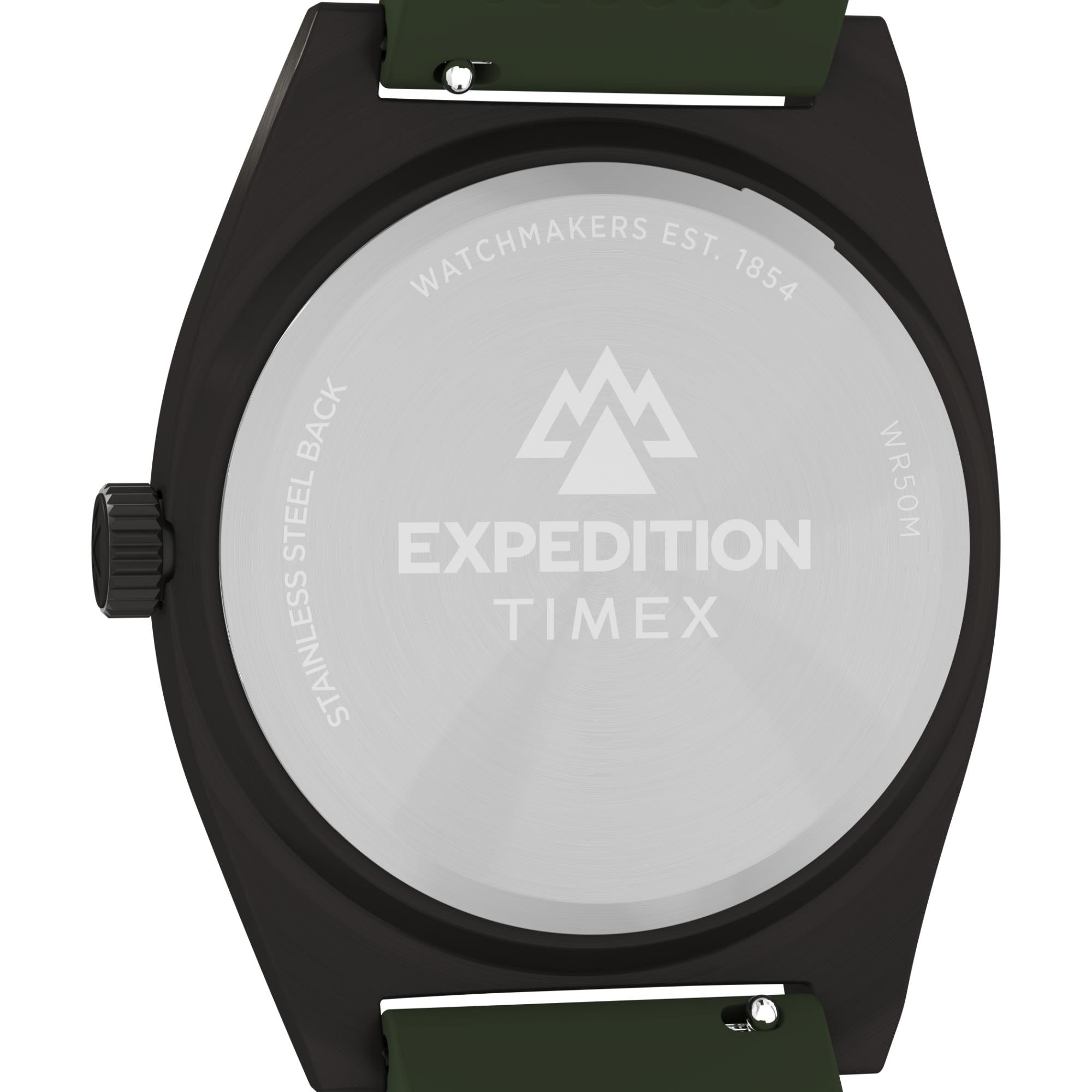 Timex Expedition 39mm Schwarzes Zifferblatt Silikon Herren Quarz Uhr TW2Y18000