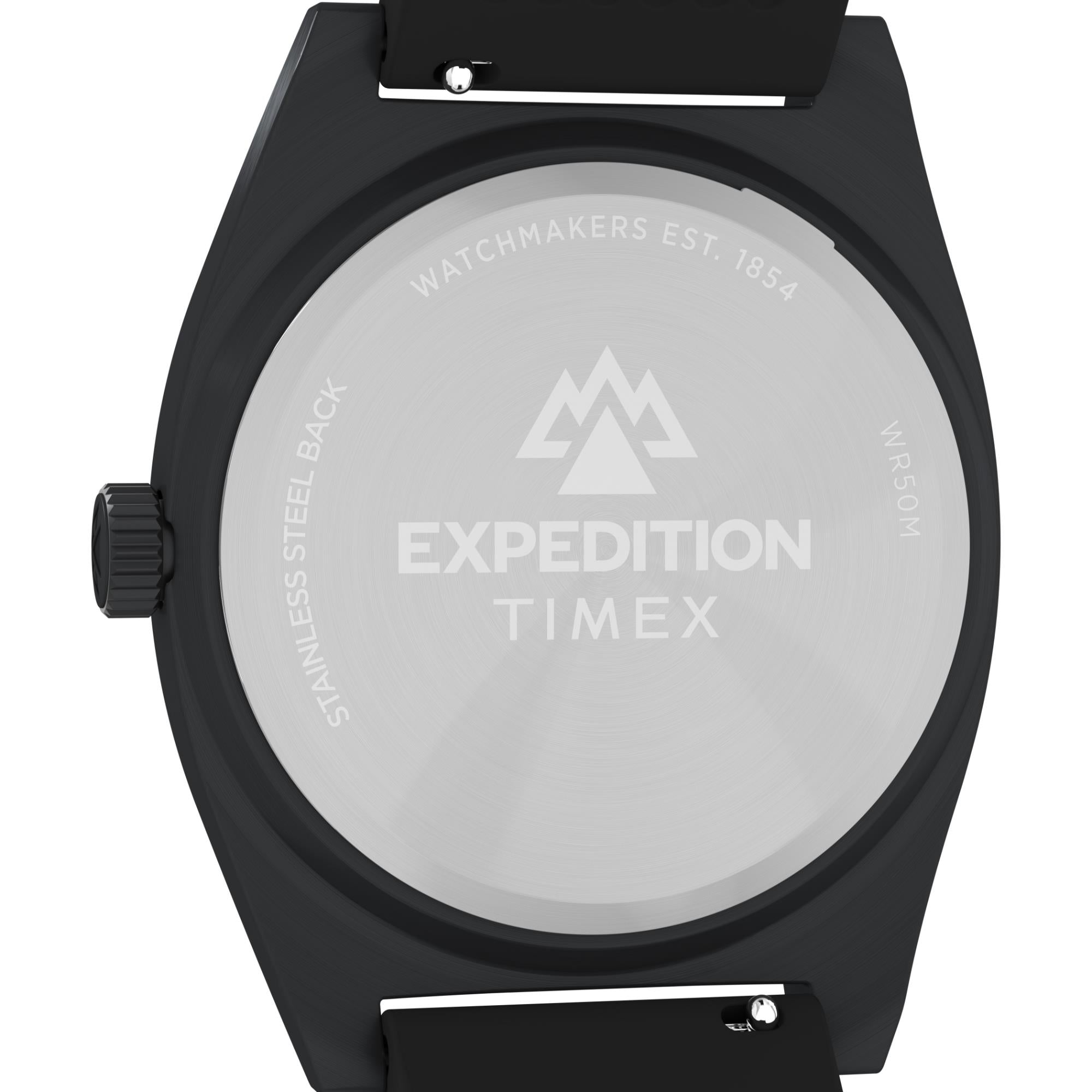 Timex Expedition 39mm Black Dial Silicone Mens Quartz Watch TW2Y18100