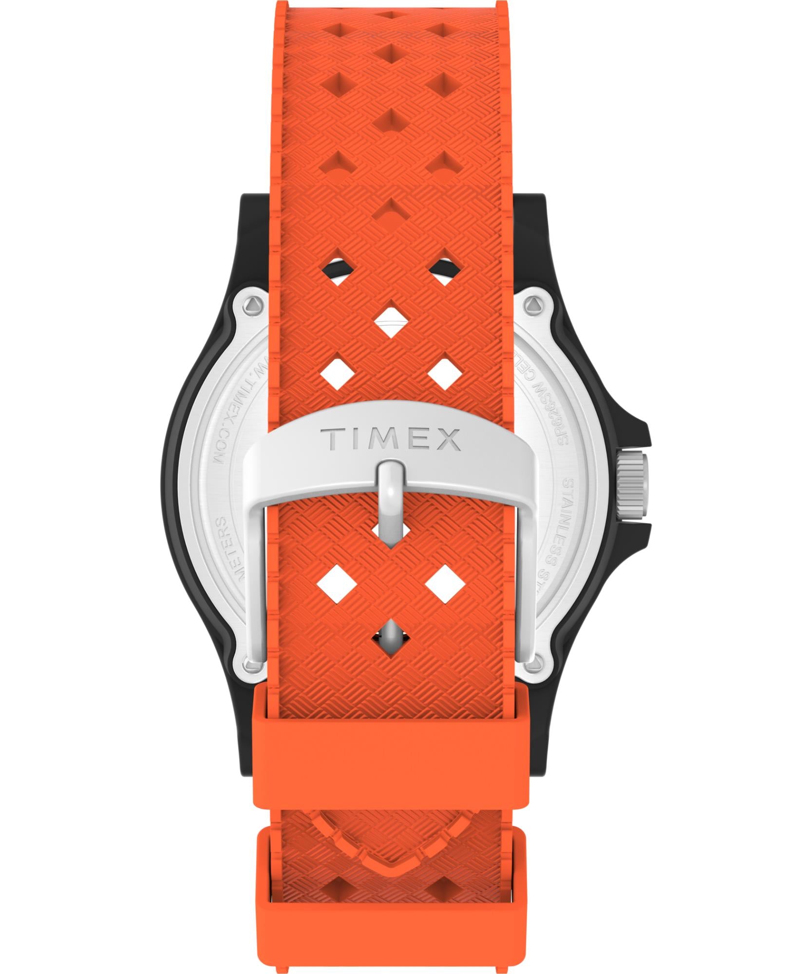 Timex Main Street 40mm White Dial Silicone Quartz Watch TW2Y13000