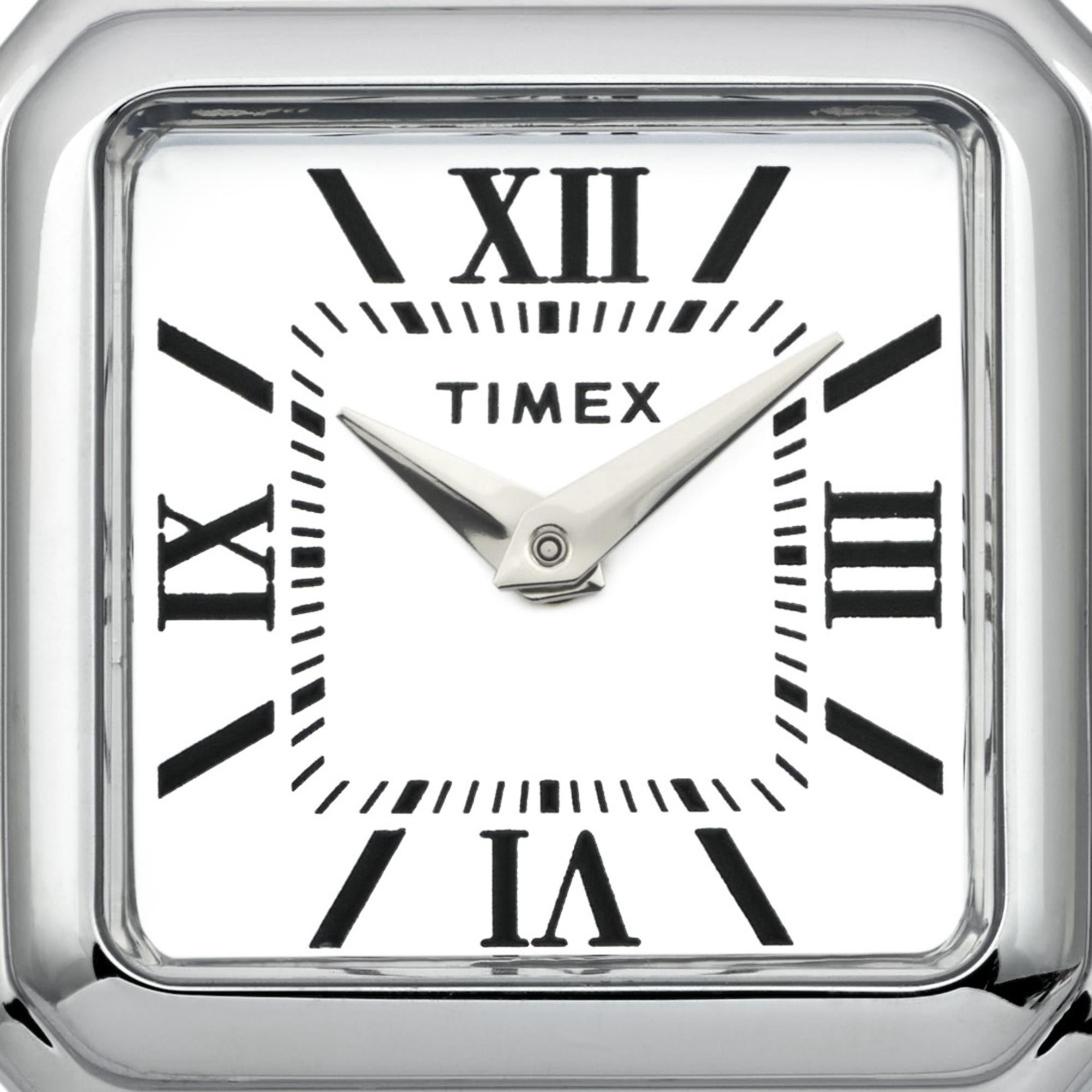 Timex Trend 23mm Silbernes Zifferblatt Stahl Damen Quarz Uhr TW2Y23800
