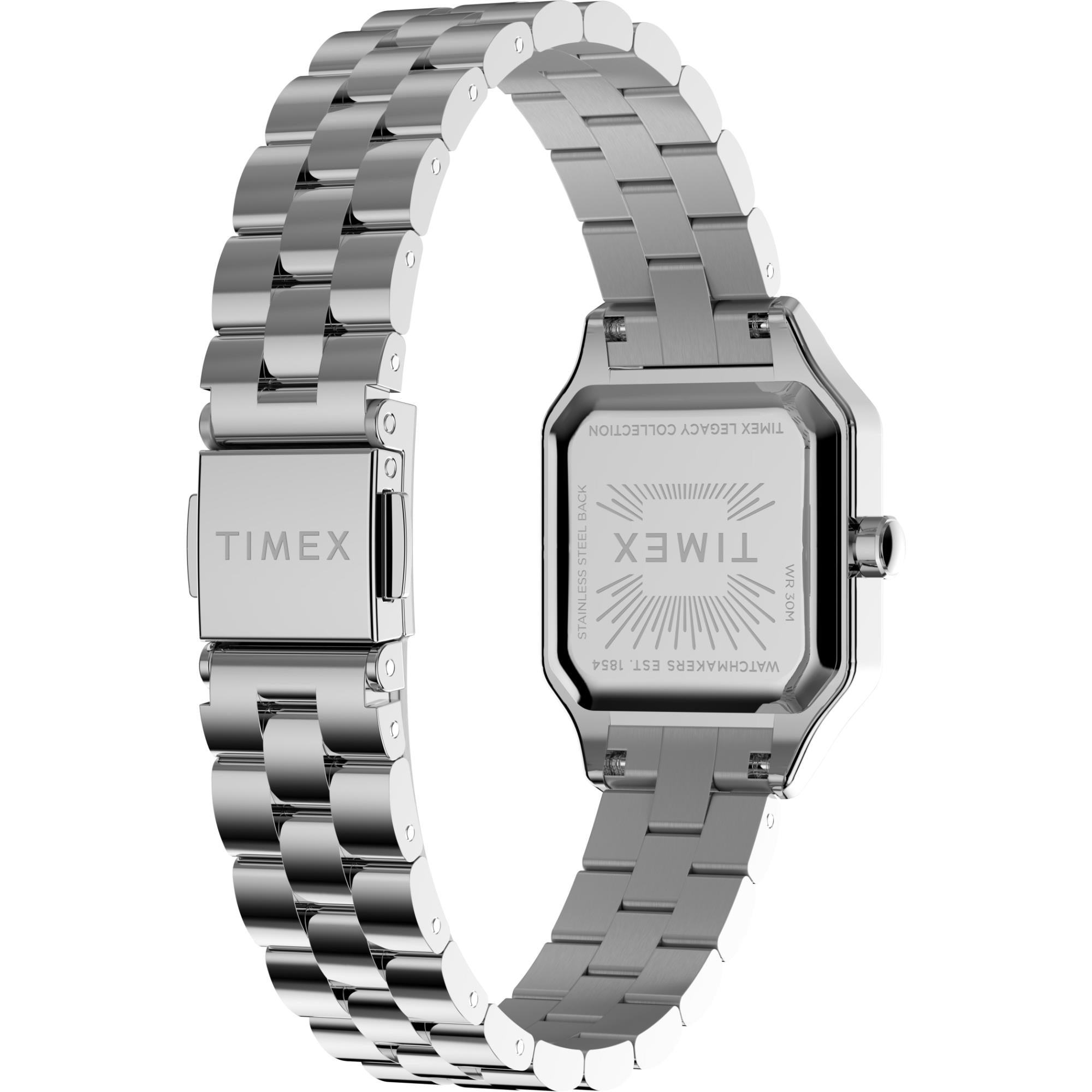Timex Trend 23mm Silbernes Zifferblatt Stahl Damen Quarz Uhr TW2Y23800