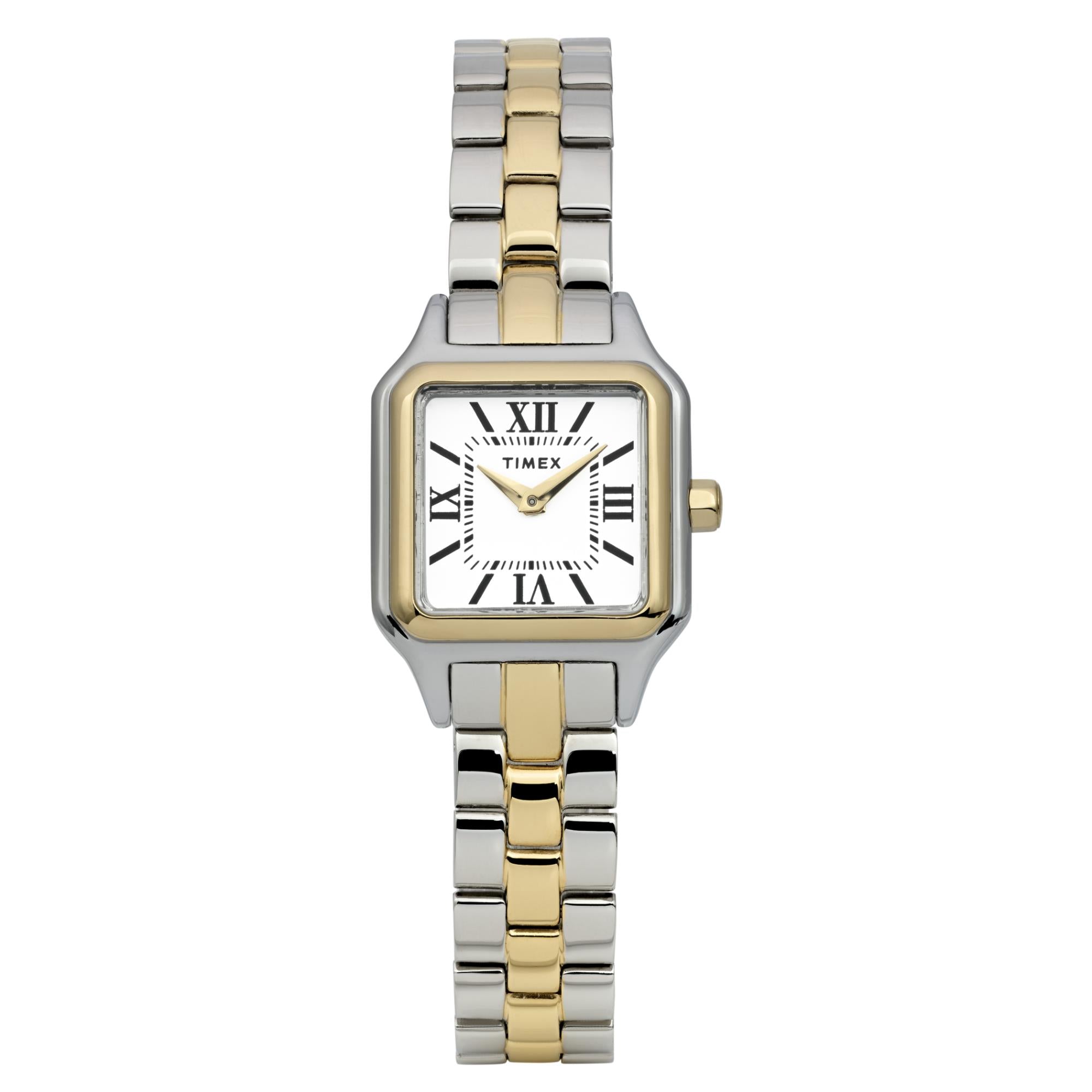 Timex Legacy Collection 23mm silver dial two-tone steel ladies watch TW2Y23900 front view