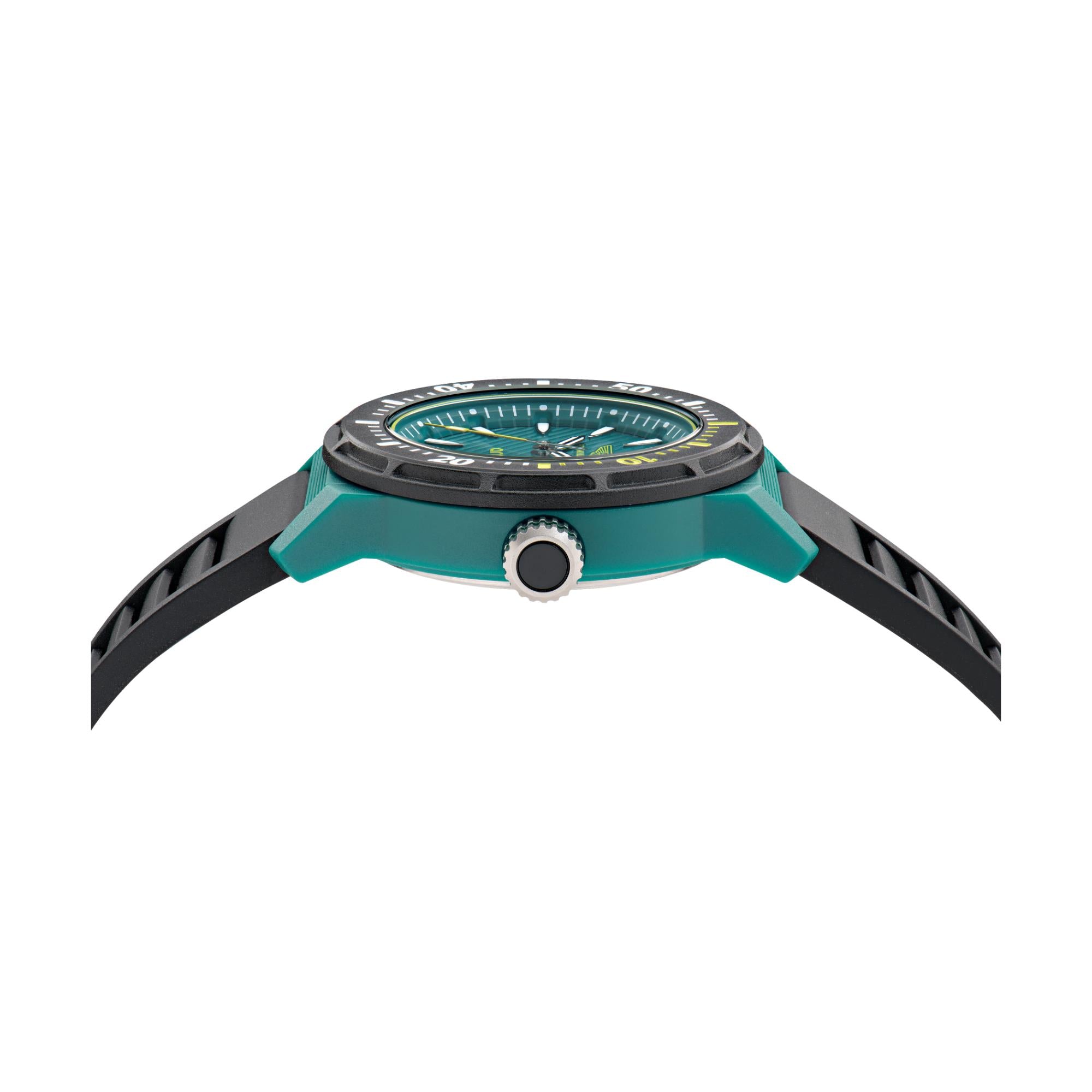 Aston Martin Aramco Formula One Team Quartz Podium Green Dial Silicone Watch MTFK1F502