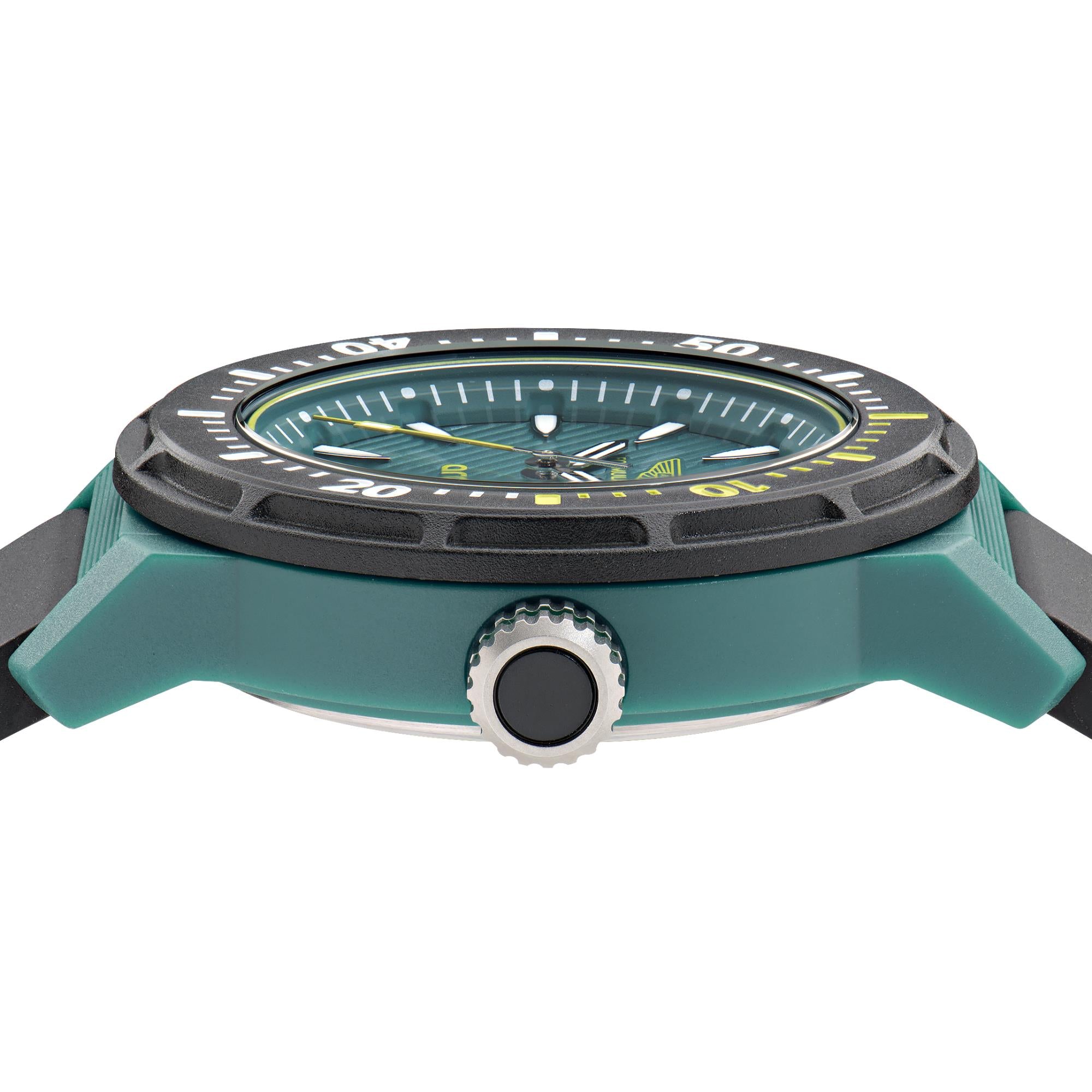 Aston Martin Aramco Formula One Team Quartz Podium Green Dial Silicone Watch MTFK1F502