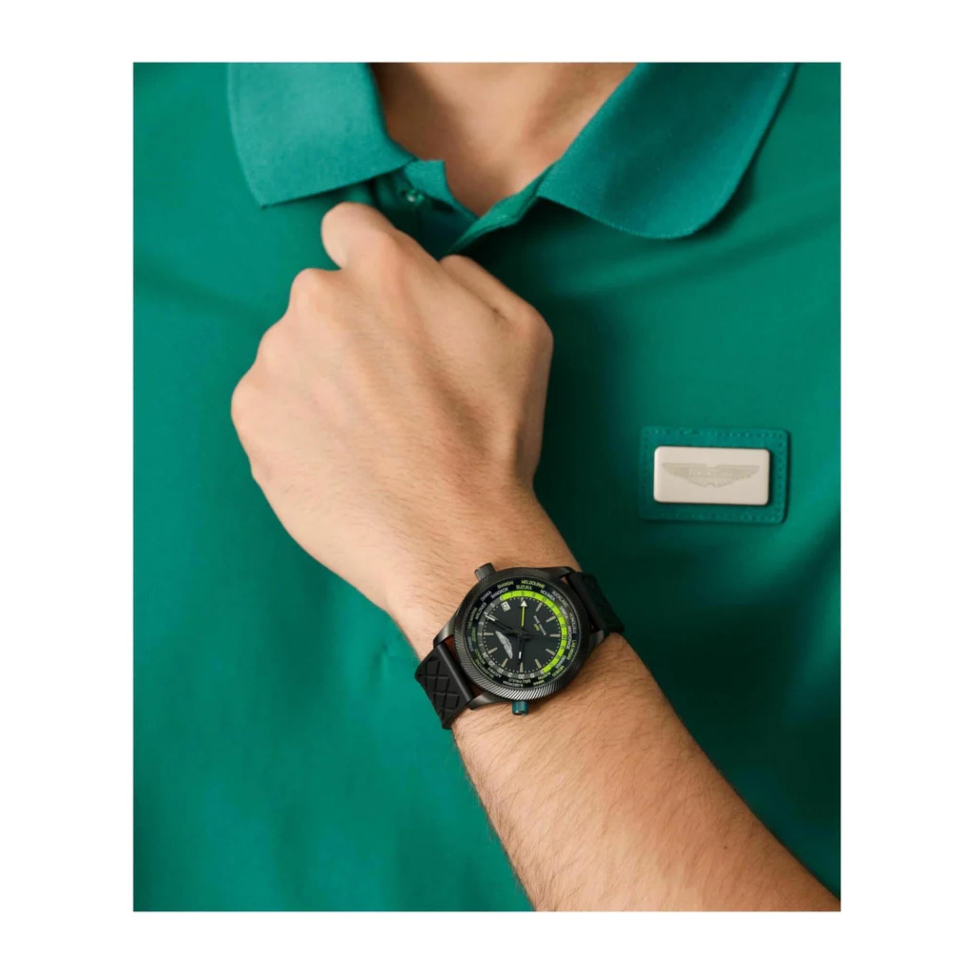 Aston Martin Quartz Black Dial RSST Bracelet Men's Watch MTIZ1F501