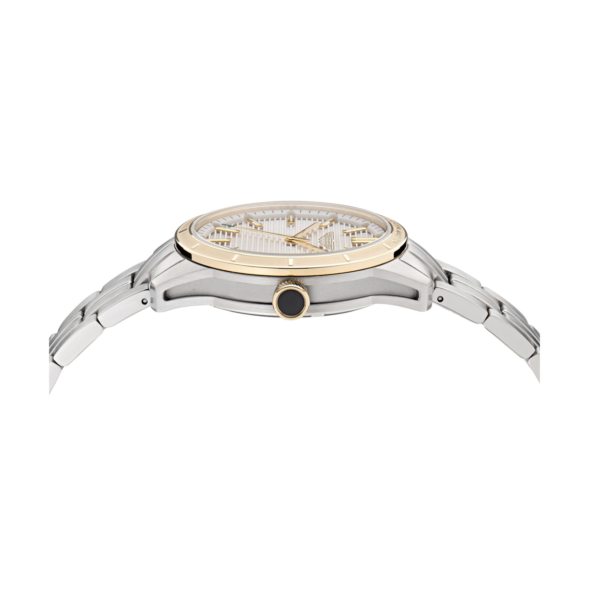 Aston Martin Quartz Grey Dial Steel Strap Men's Watch MTIH1F501