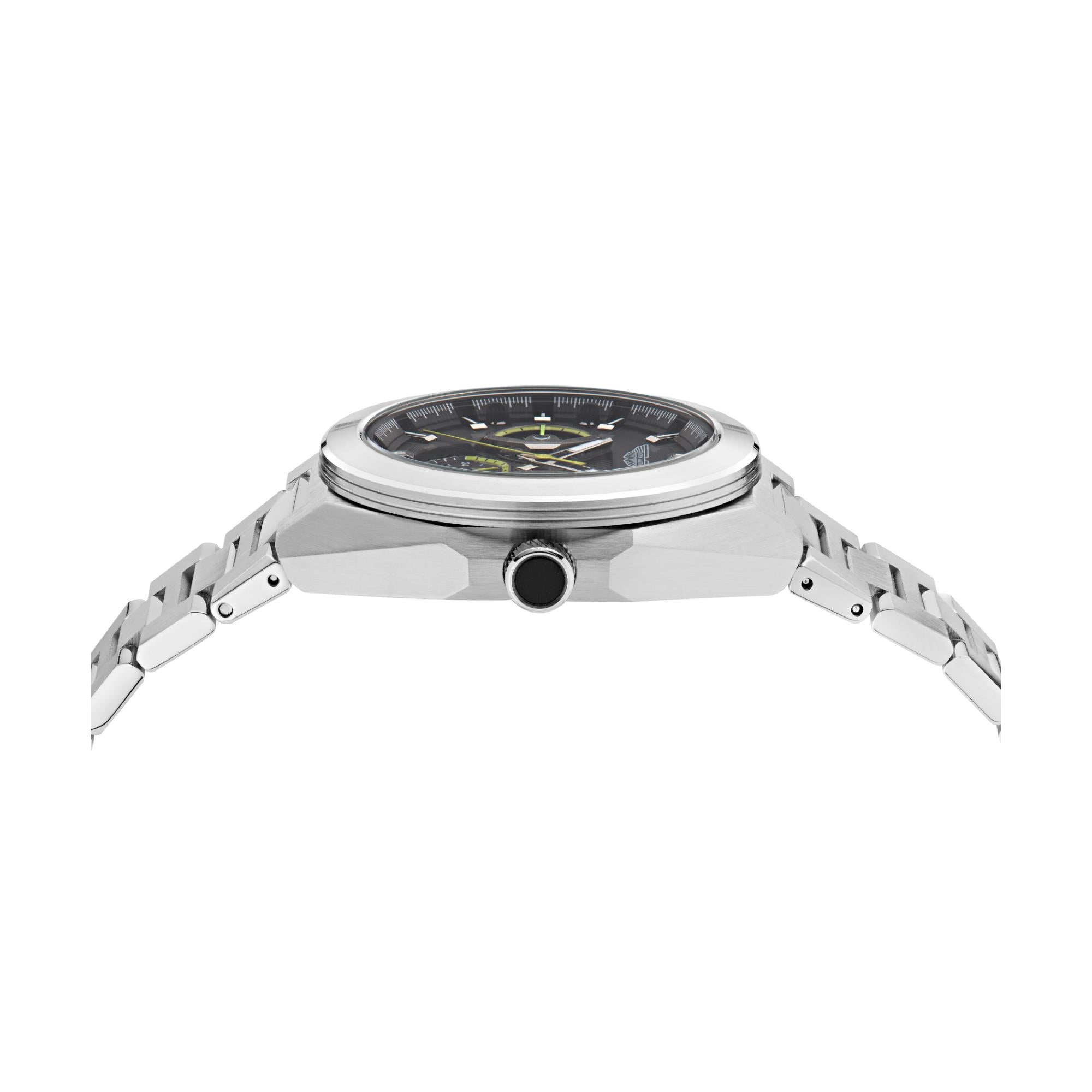 Aston Martin Quartz Chronograph Black Dial RSST Bracelet Watch MTRI1F505