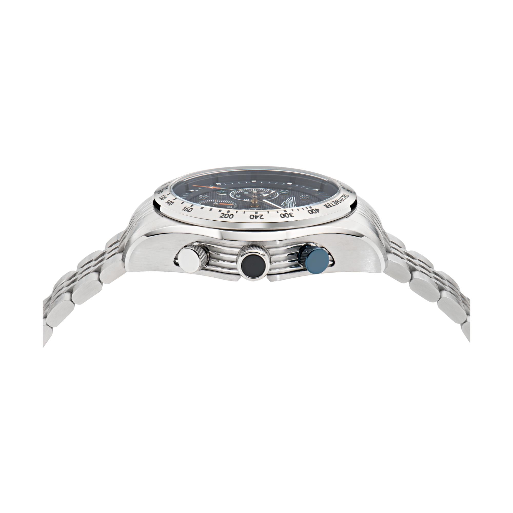 Aston Martin 42mm Chronograph Blue Dial RSST Bracelet Quartz Watch MTRS1F503