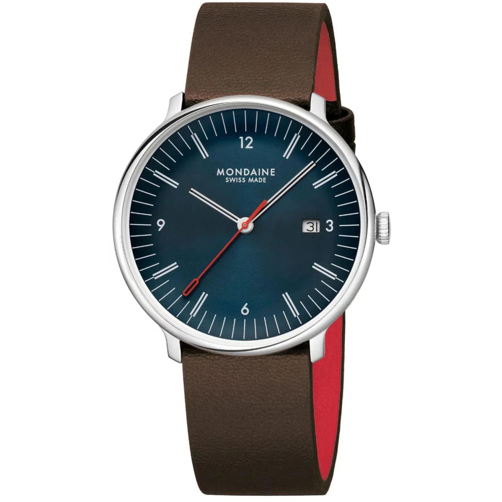 Mondaine Doppio Quartz Blue Dial Men's Watch MLE.41240.LGV
