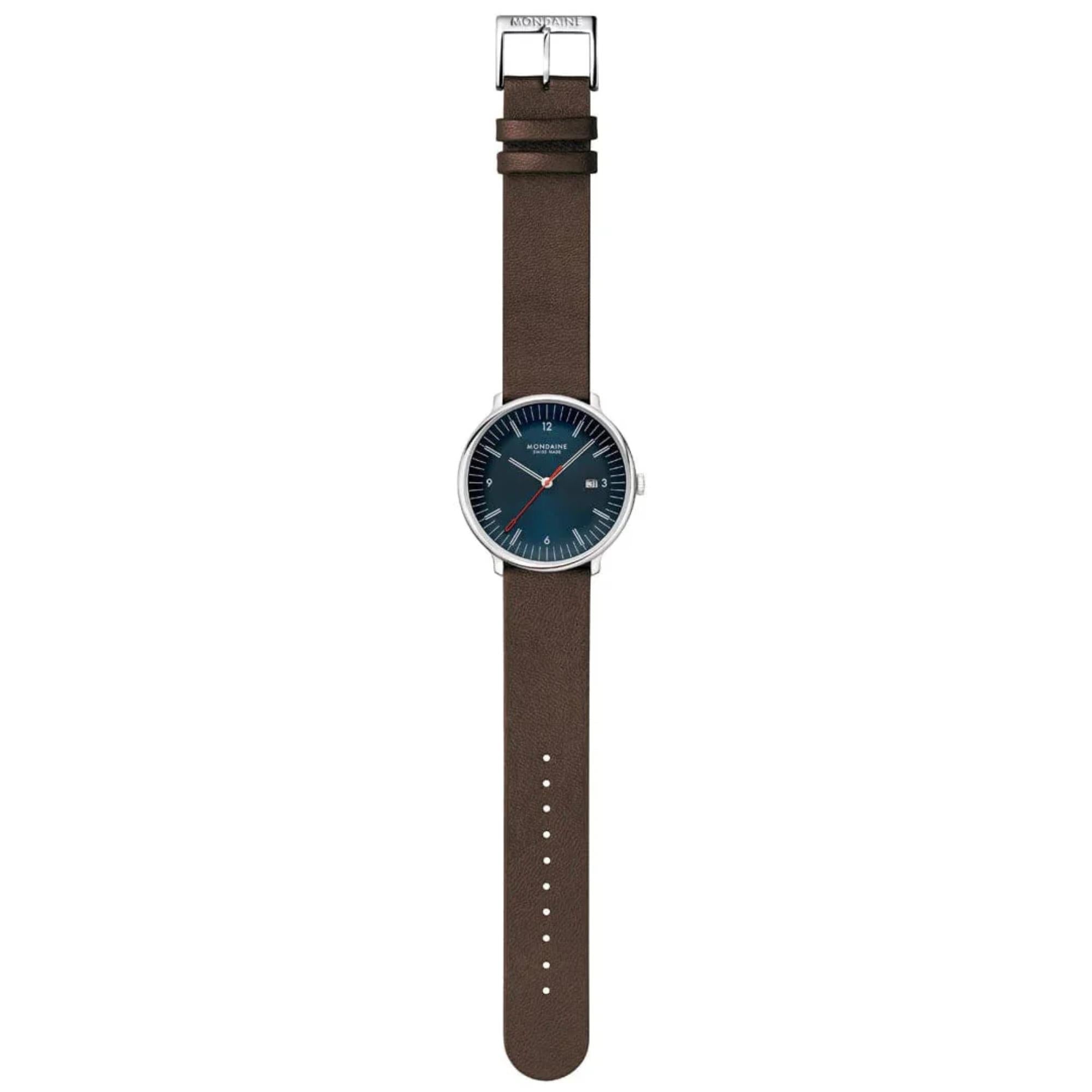 Mondaine Doppio Quartz Blue Dial Men's Watch MLE.41240.LGV