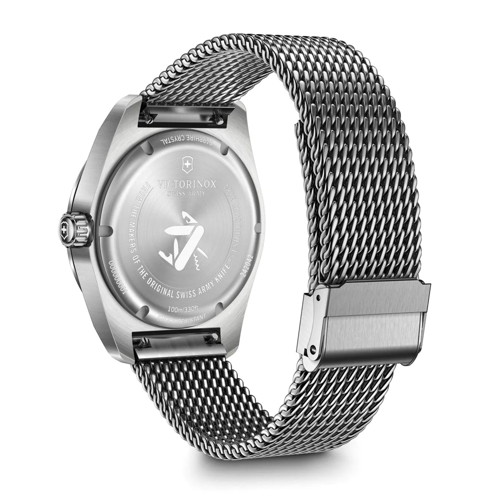Victorinox Swiss Army 42mm Blue Dial Steel Mens Quartz Watch 242042