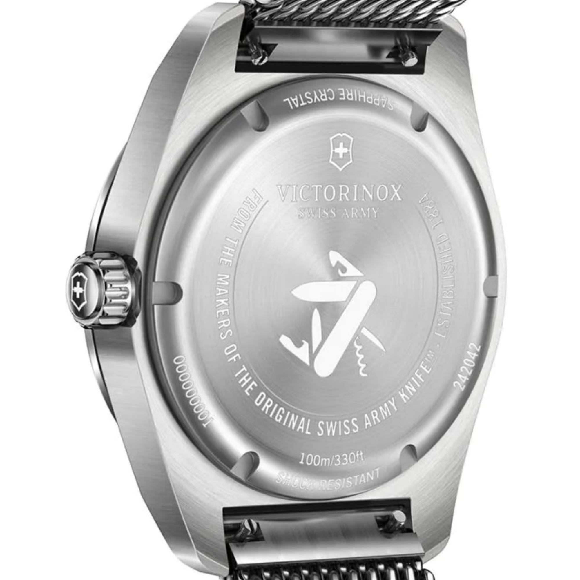 Victorinox Swiss Army 42mm Blue Dial Steel Mens Quartz Watch 242042