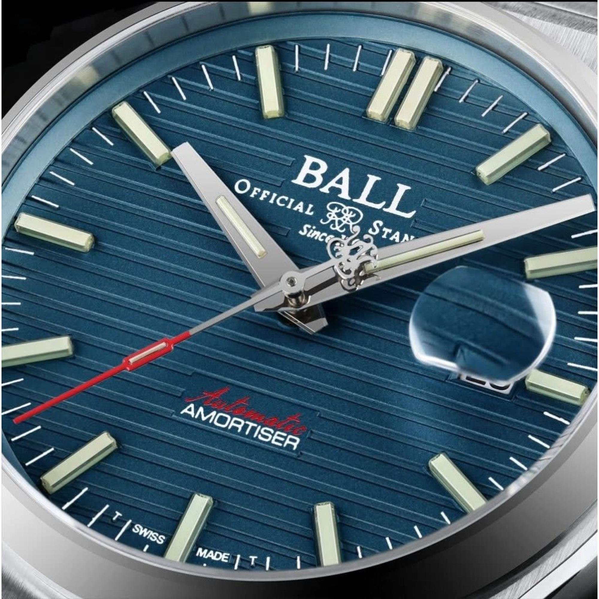 BALL Roadmaster Perseverer Blue Dial Stainless Steel Strap Men's Watch NM9050C-S1-BE - WatchNation