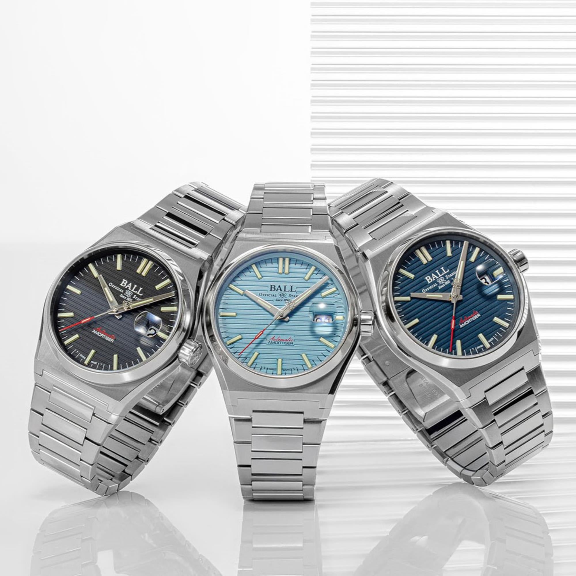 BALL Roadmaster Perseverer Blue Dial Stainless Steel Strap Men's Watch NM9050C-S1-BE - WatchNation