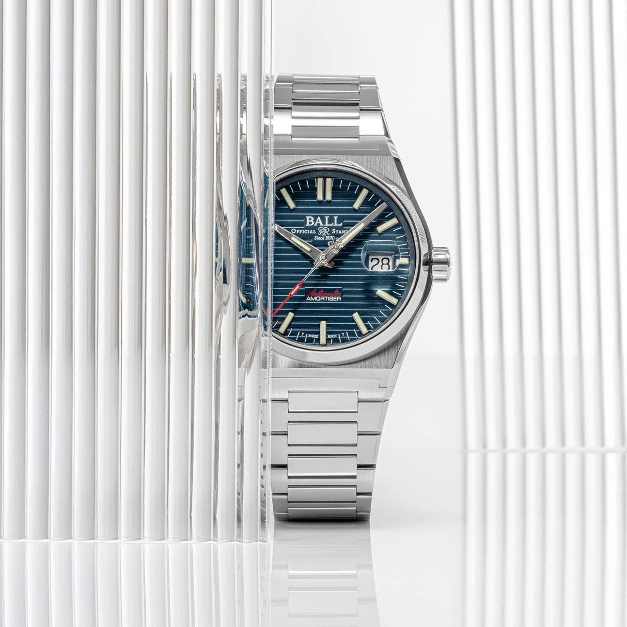 BALL Roadmaster Perseverer Blue Dial Stainless Steel Strap Men's Watch NM9050C-S1-BE - WatchNation