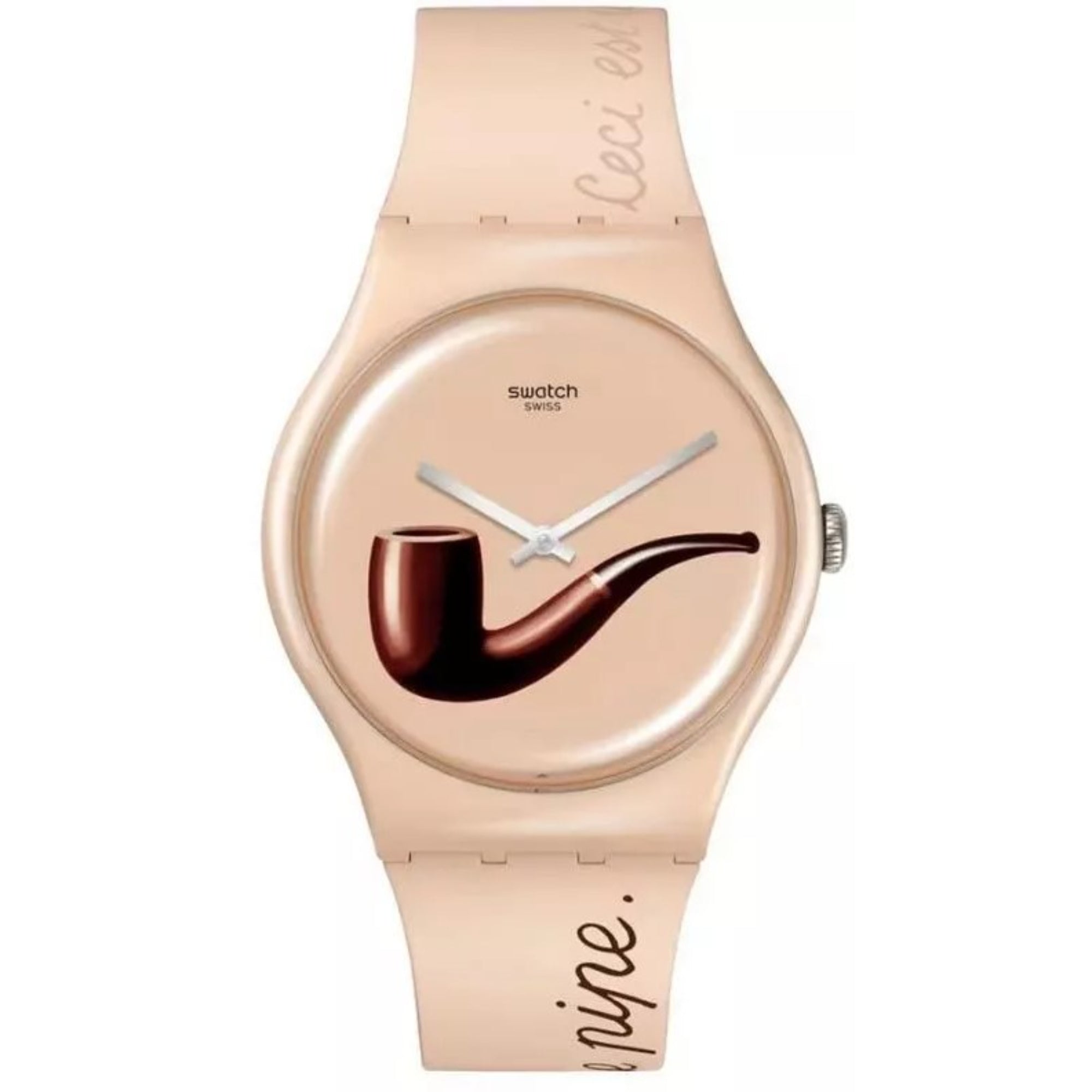 Swatch Art Journey La Trahison Des Images By Rene Magritte Silicon Strap Unisex Watch SO29Z124 - WatchNation