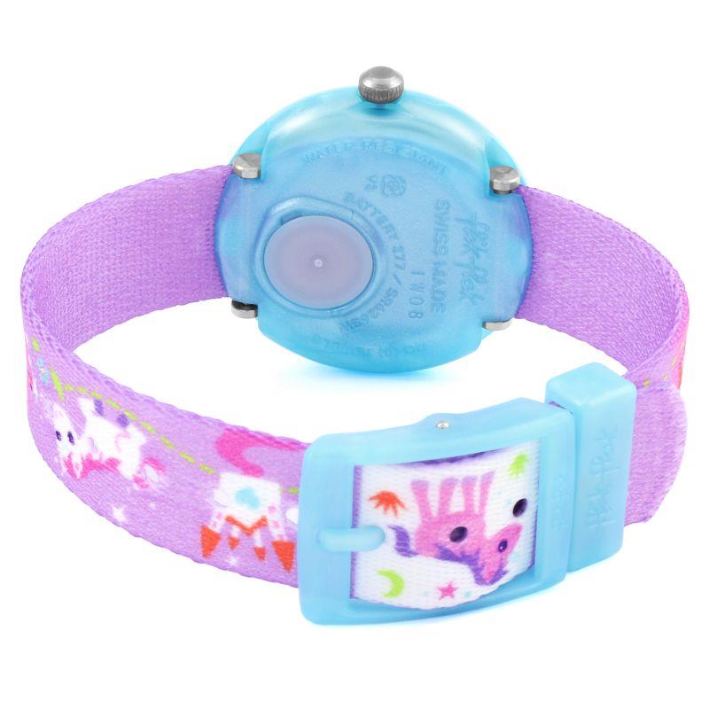 Flik Flak Magical Unicorns Quartz White Dial Purple Fabric Strap Girls Watch FBNP033 - WatchNation