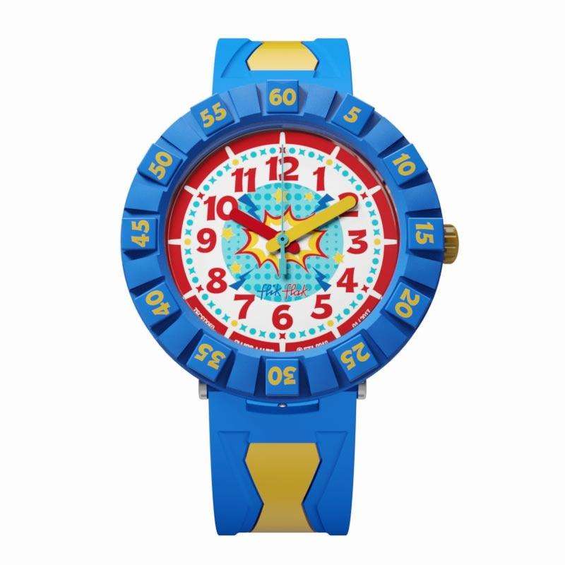 Flik Flak Cool Sailor Blue Yellow Resin Kids Watch - WatchNation