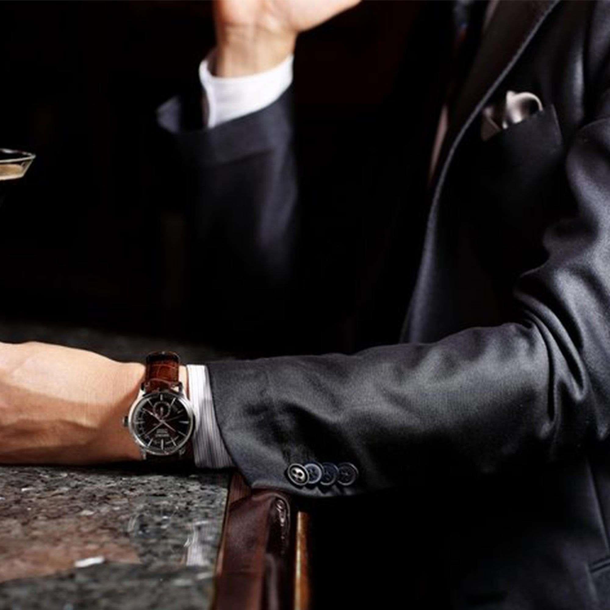 Seiko Presage Cocktail Time Black Cat Martini Automatik Braun Lederarmband Braunes Zifferblatt Herren Uhr SSA393J1