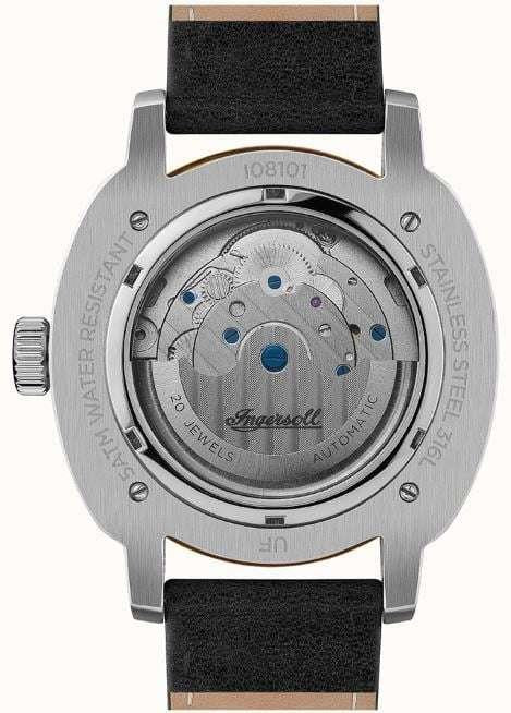 Ingersoll The Director Automatic White Dial Black Leather Strap Men's Watch I08101