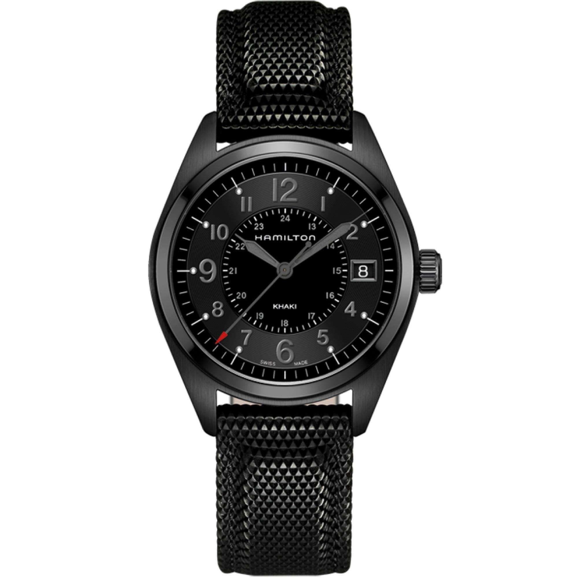 Hamilton Khaki Field 40mm Black Dial Carbon Fiber Mens Quartz Watch H68401735