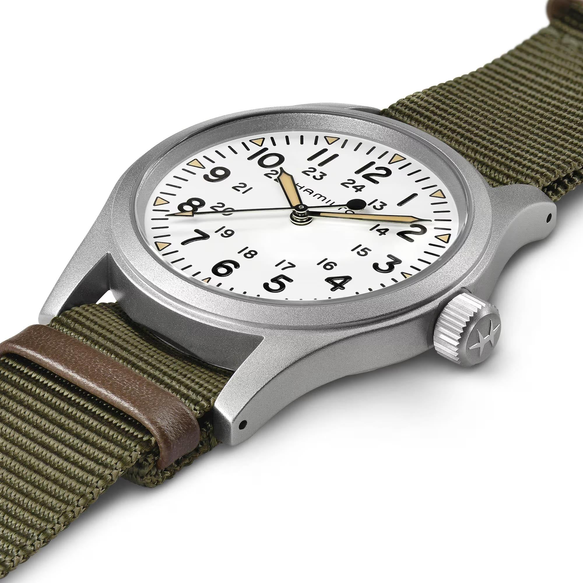 Hamilton Khaki Field H69439411 38mm stainless steel case side profile