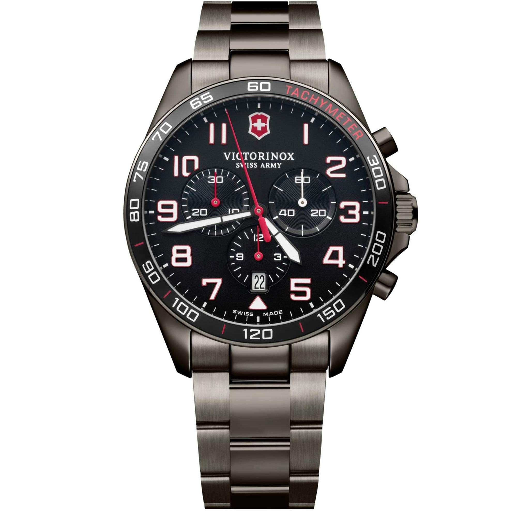 Victorinox FieldForce Sport Chronograph, Swiss Made, Analoge Quarz-Uhr, Edelstahl, Herren, 241890