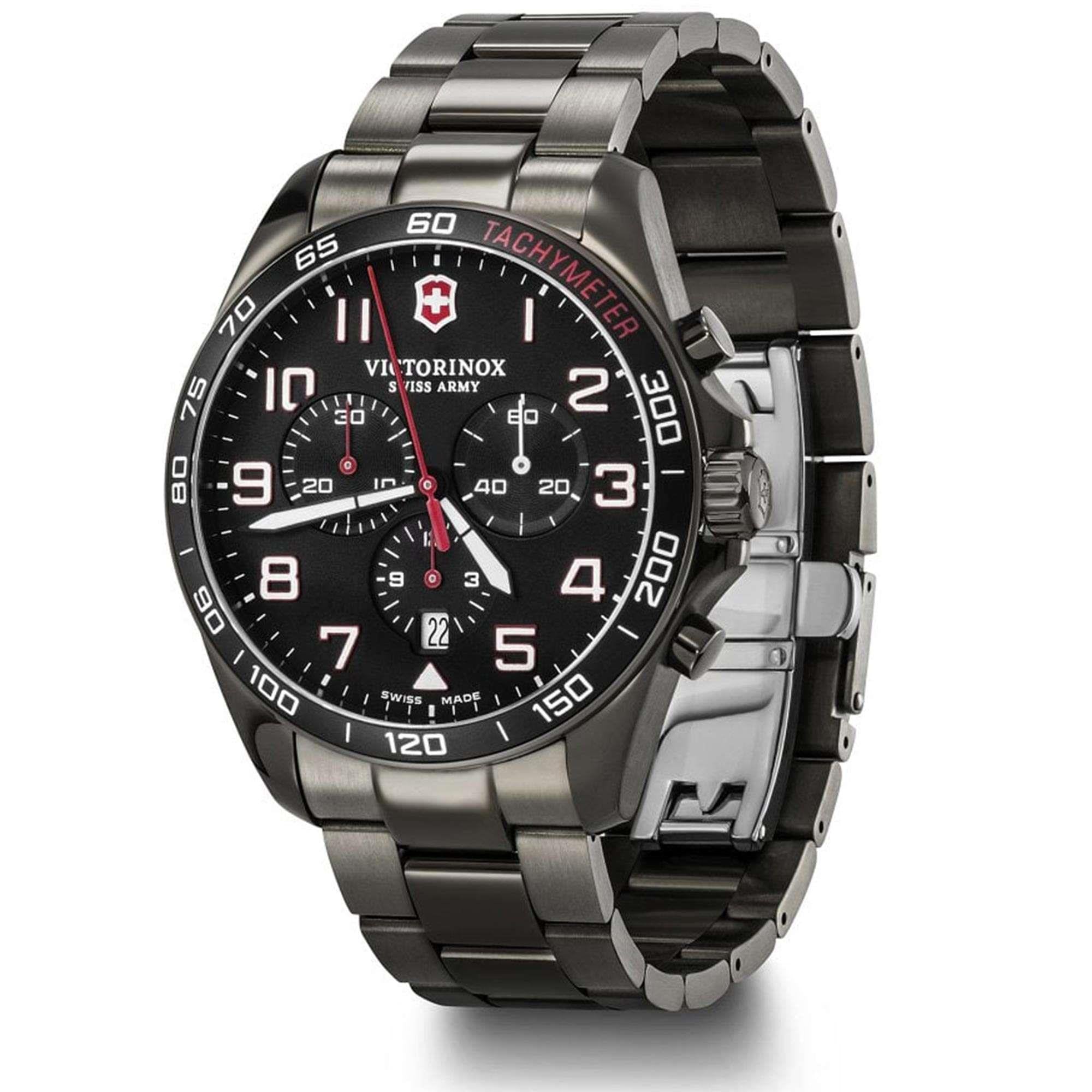 Victorinox FieldForce Sport Chronograph, Swiss Made, Analoge Quarz-Uhr, Edelstahl, Herren, 241890