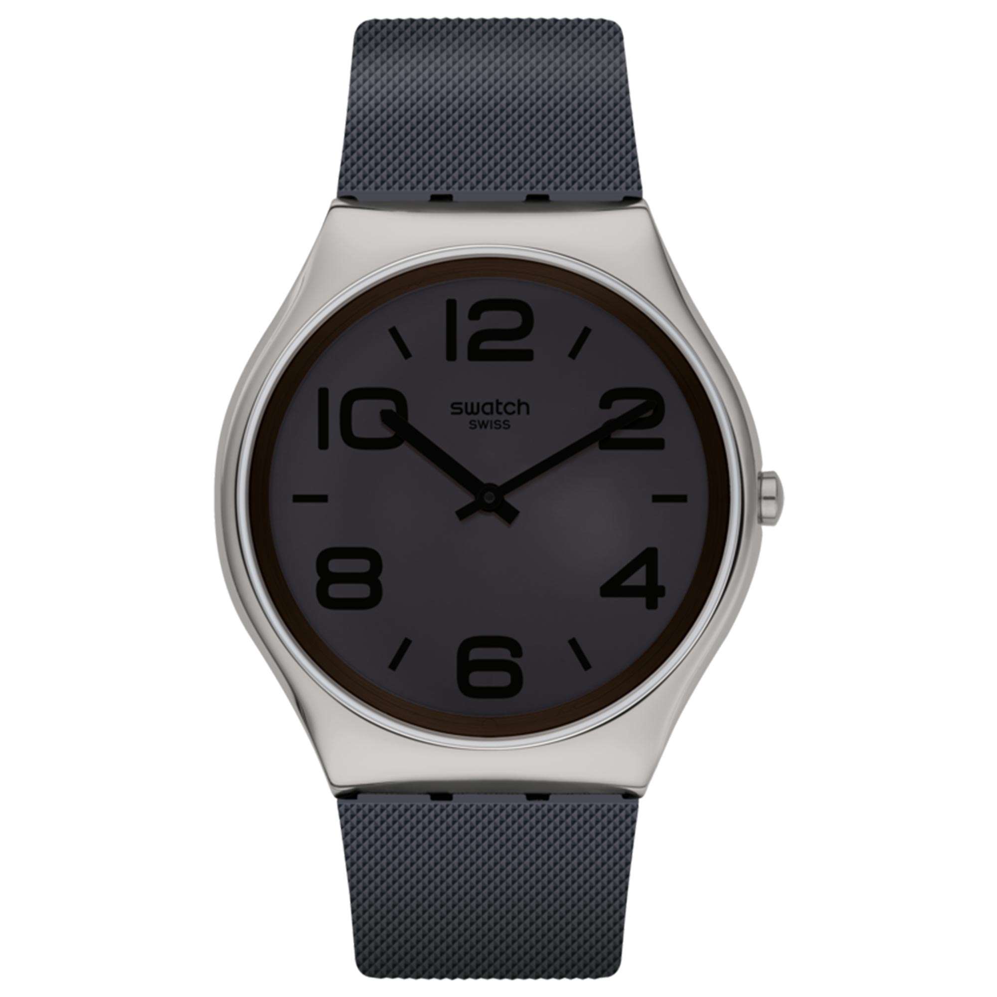 Swatch Day Trick Quartz Grey Dial Rubber Strap Watch SS07S110