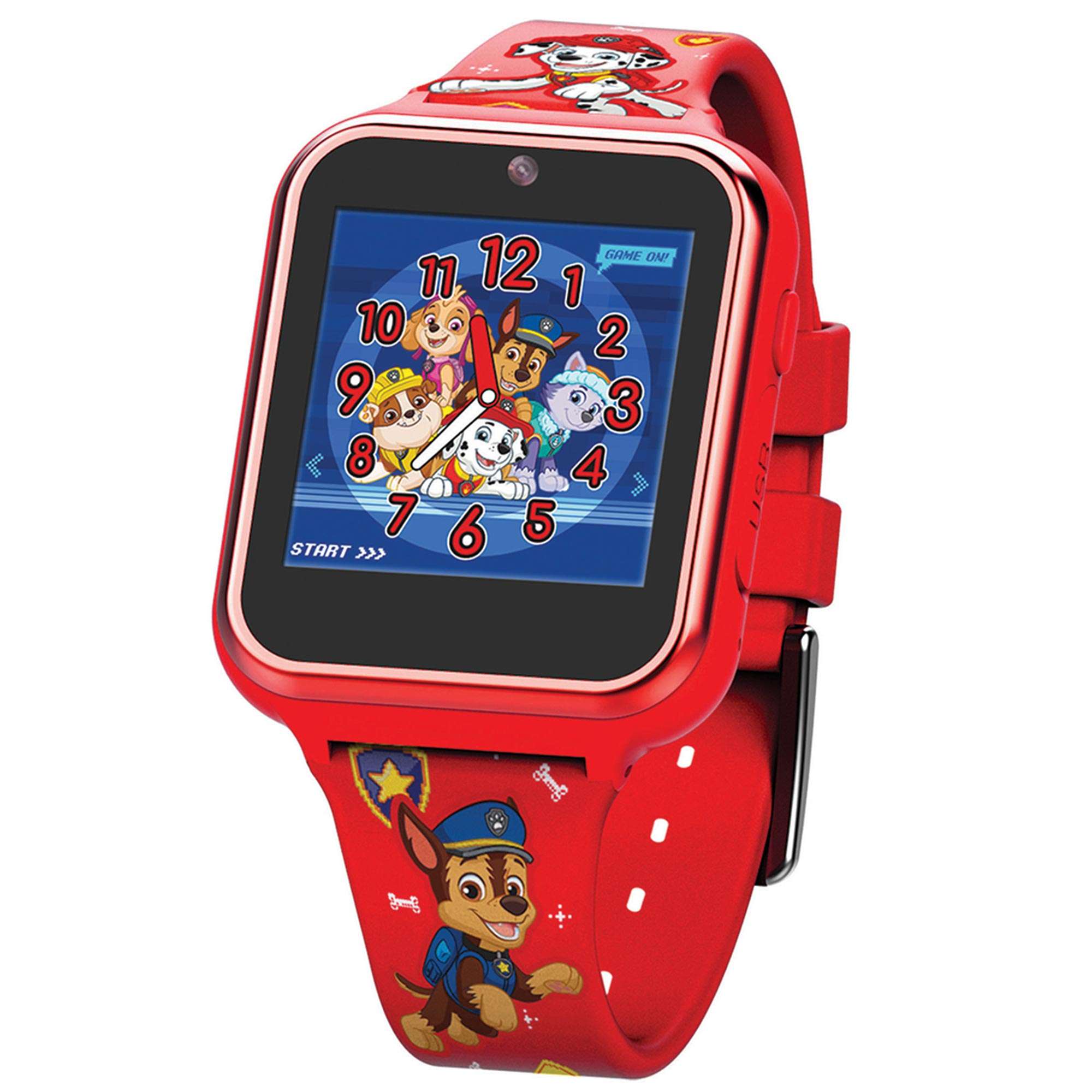 Paw Patrol Quartz Digital Zifferblatt Rotes Gummiarmband Uhr PAW4275