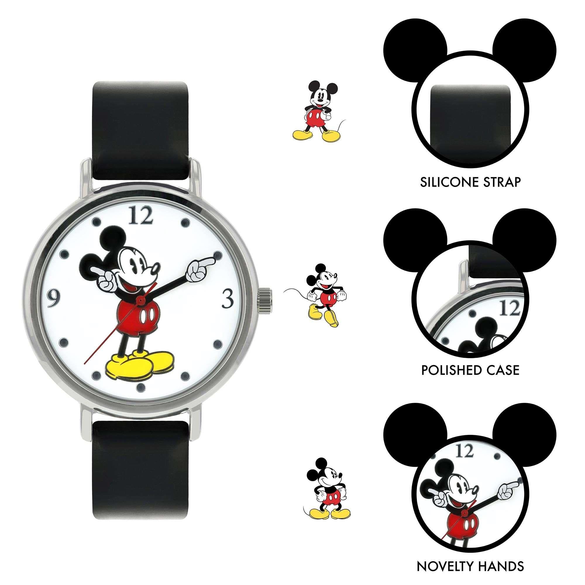 Disney Mickey Mouse Quarz Bewegung Lederarmband Uhr MK1315
