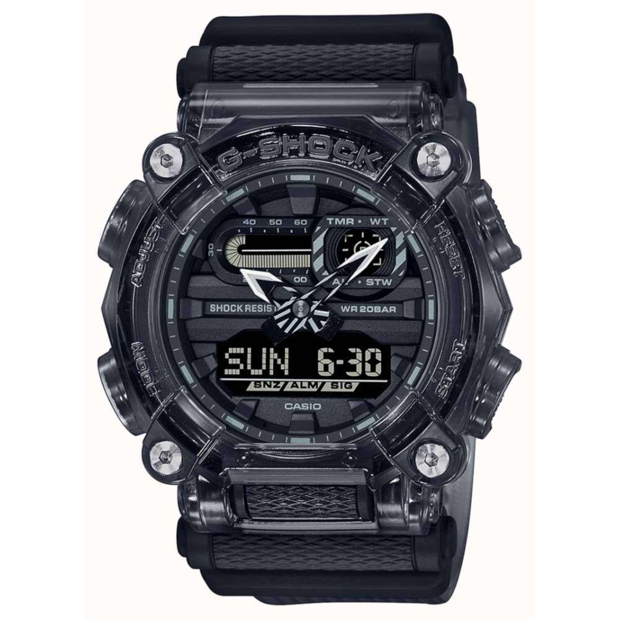 Casio G-Shock Skeleton Series Digital Grey Dial Resin Bracelet Mens Watch GA-900SKE-8AER